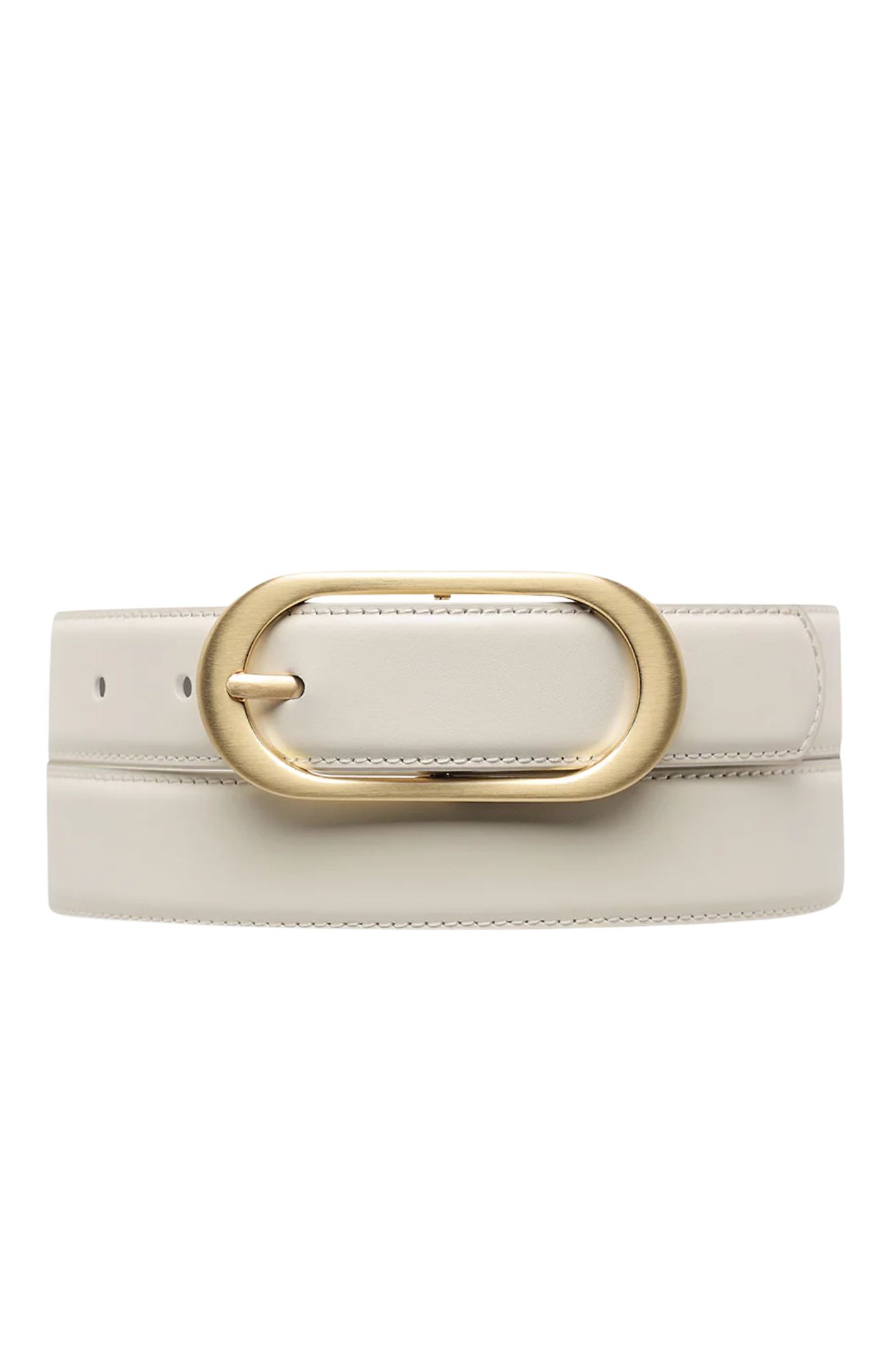Final Loop Belt Ivory Nappa Gold