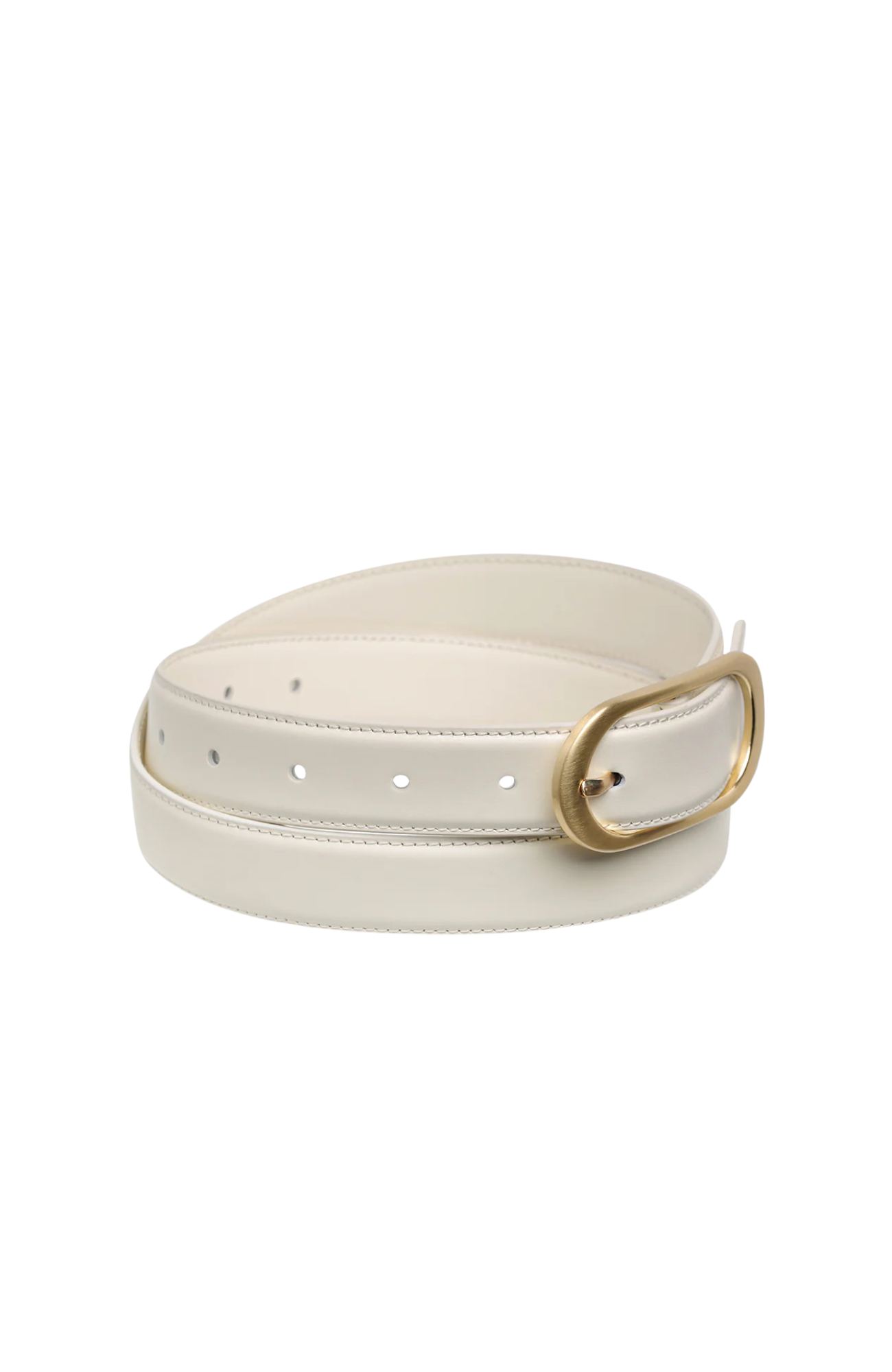 Final Loop Belt Ivory Nappa Gold