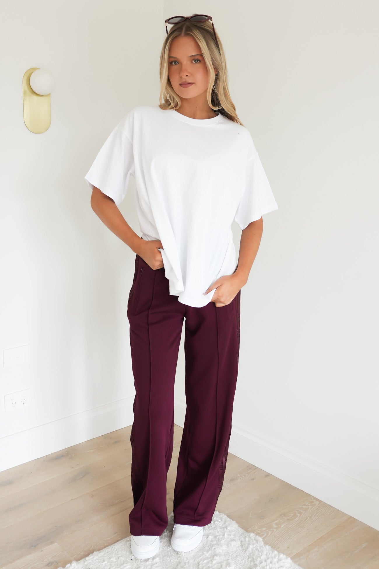 Firebird Lace Track Pant Maroon