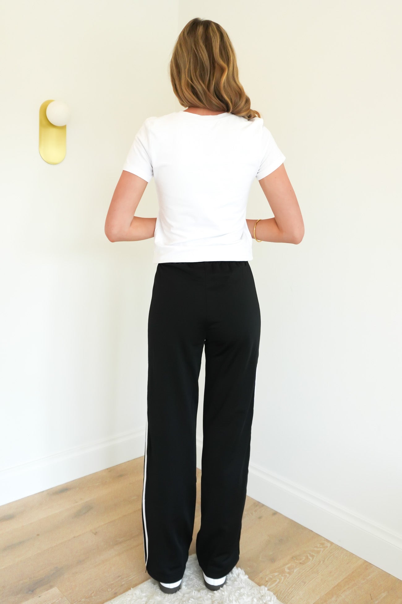 Firebird Loose Trackpant Black White