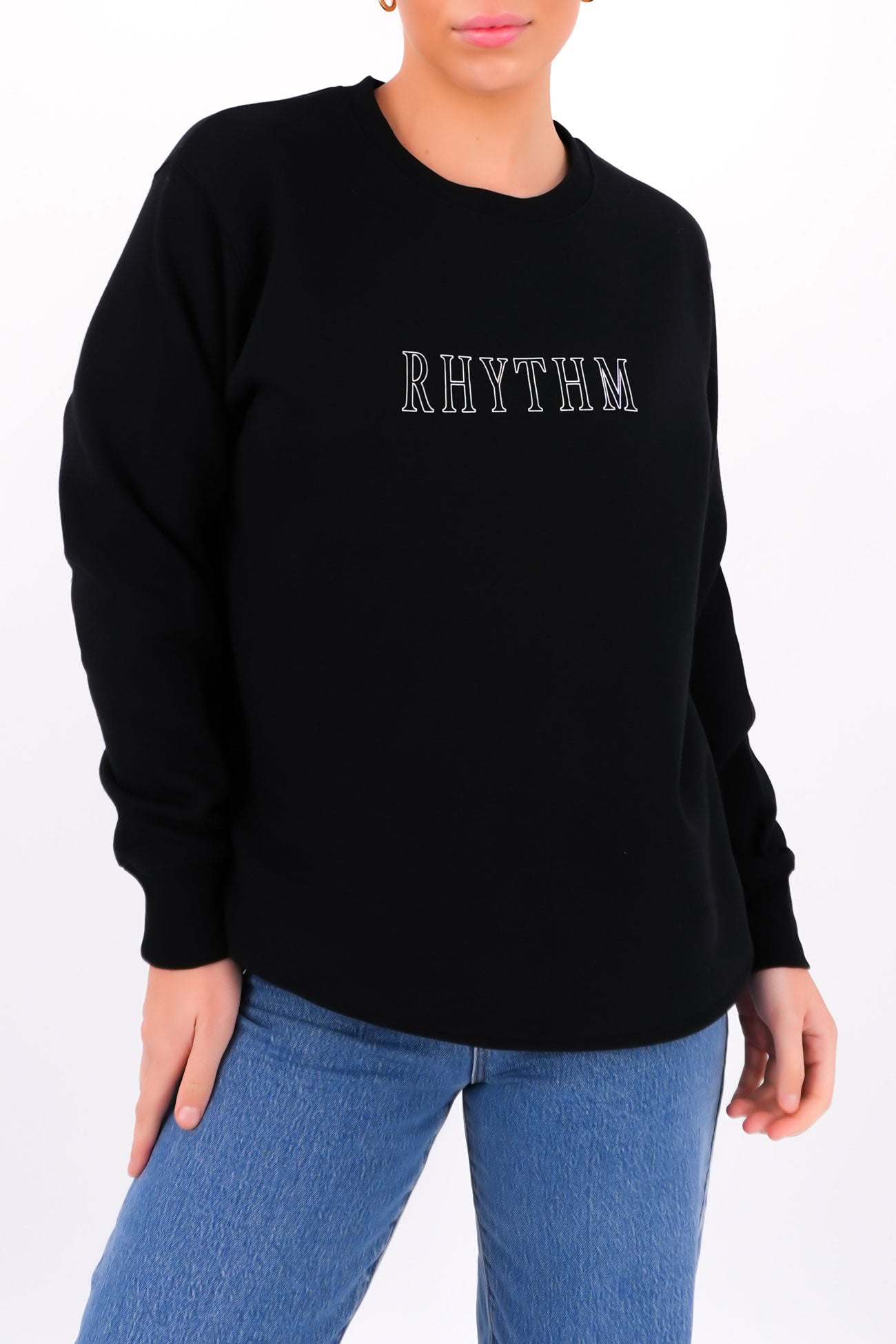 Flagship Boyfriend Fleece Crew Black