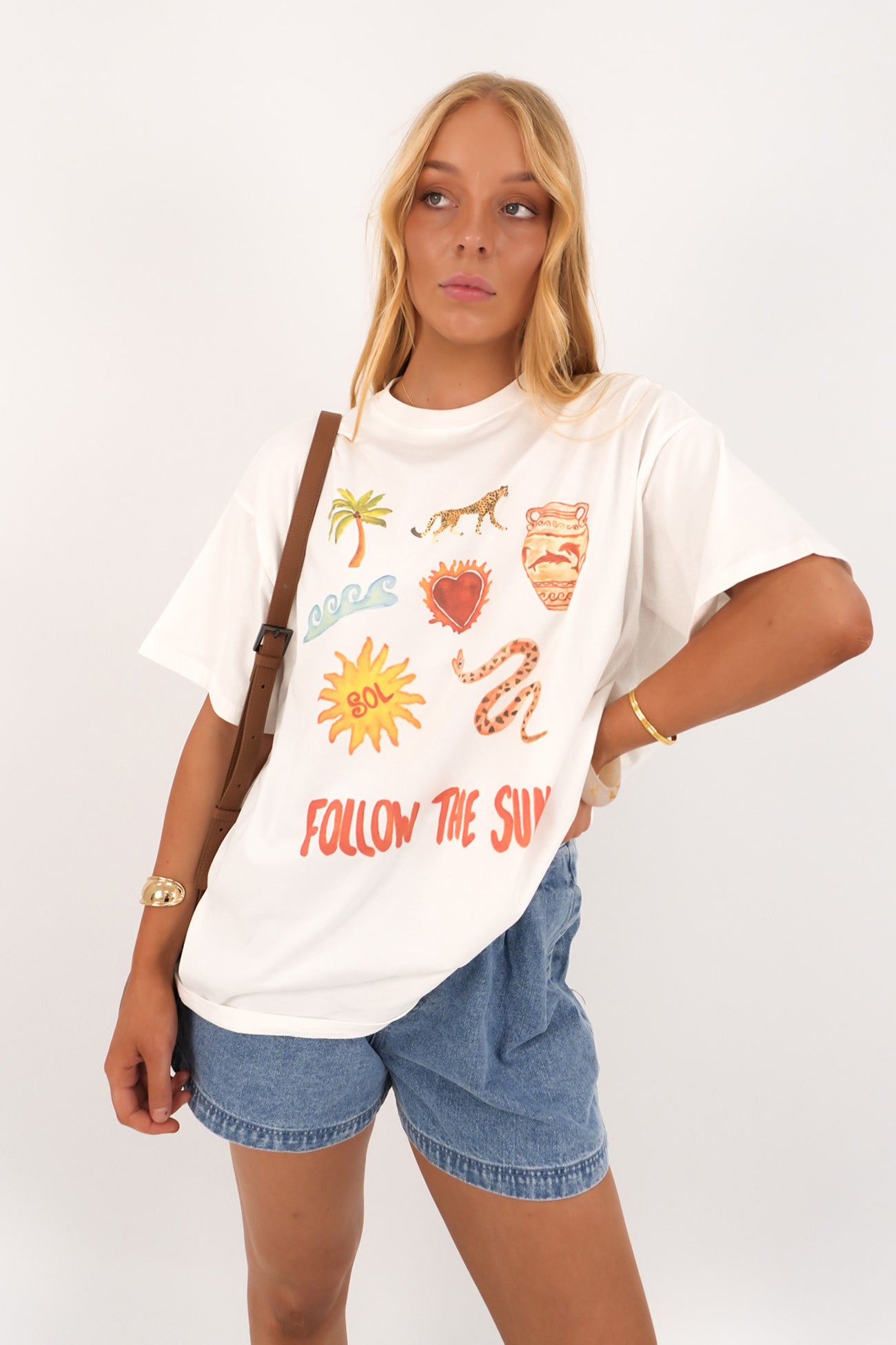 Follow The Sun Tee White