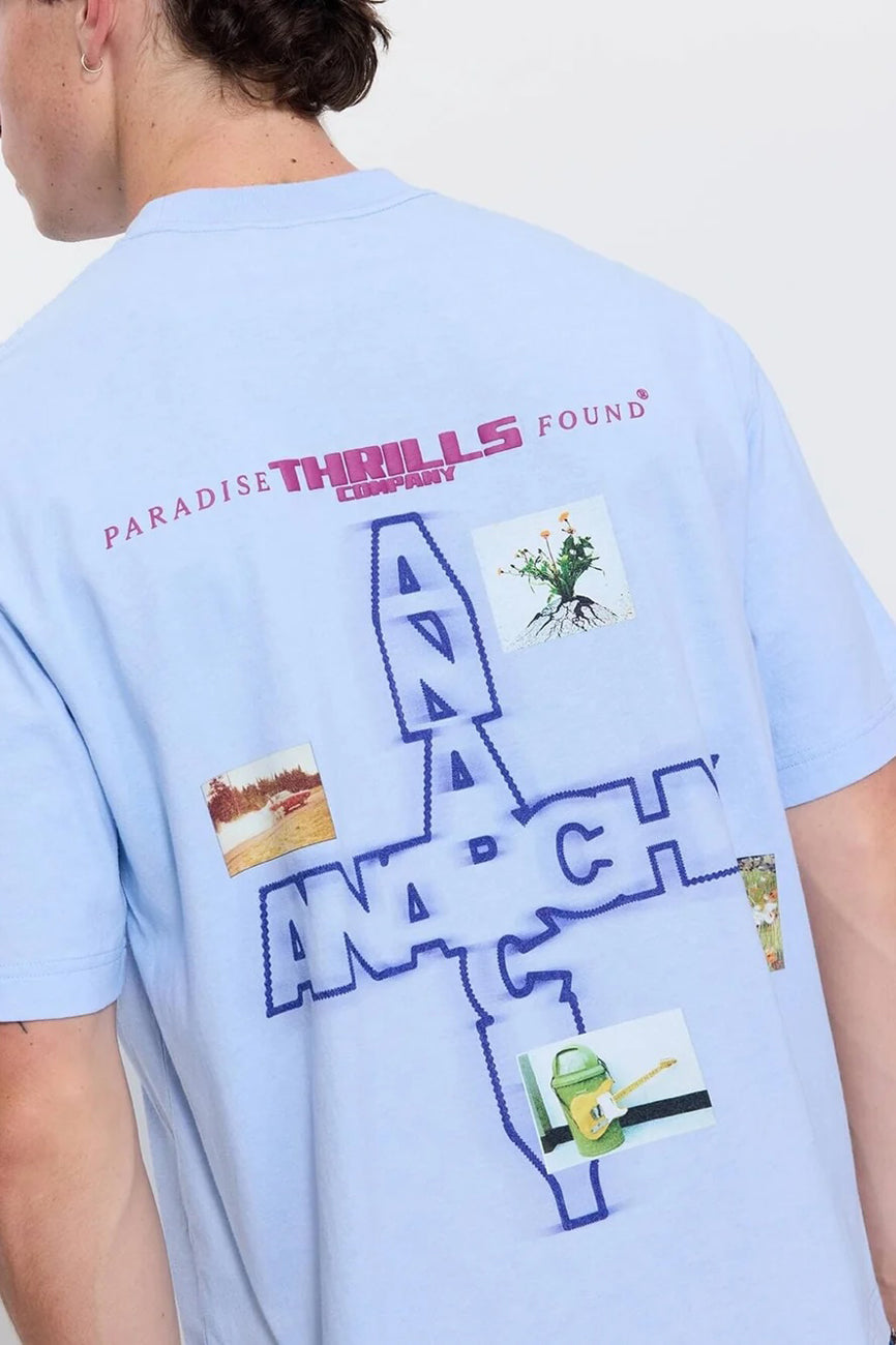 Found Paradise Oversize Box Crop Tee Placid Blue