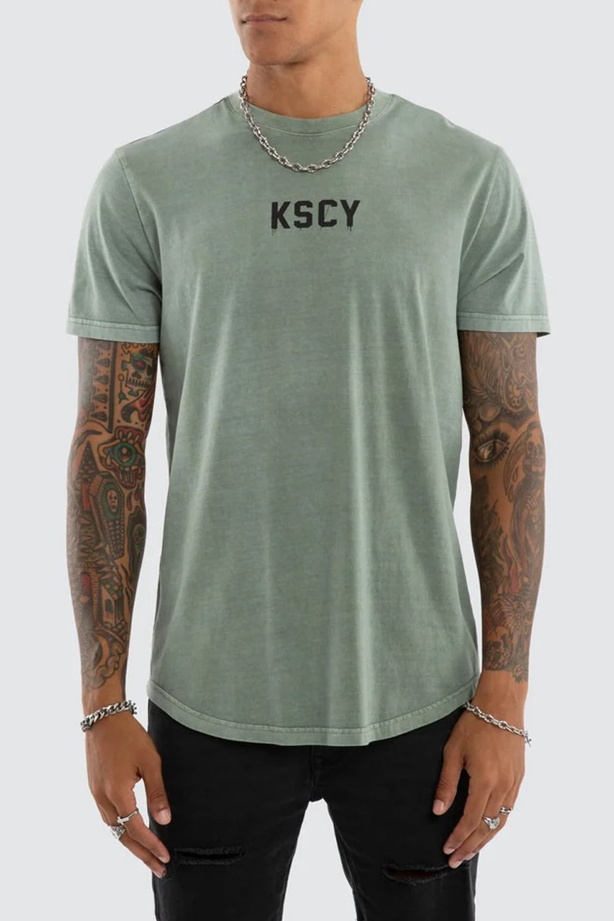 Frankie Dual Curved Tee Pigment Slate Grey