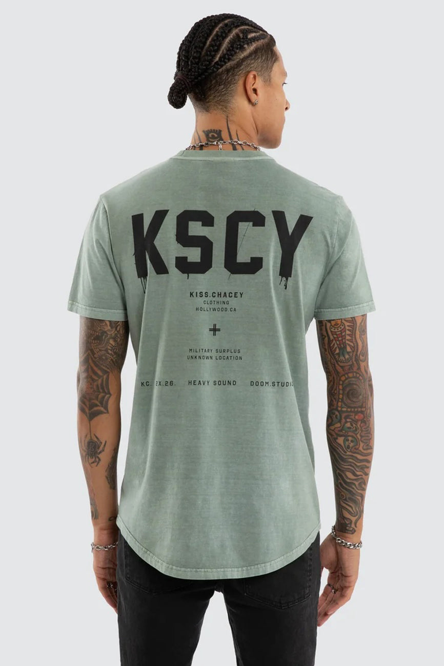 Frankie Dual Curved Tee Pigment Slate Grey