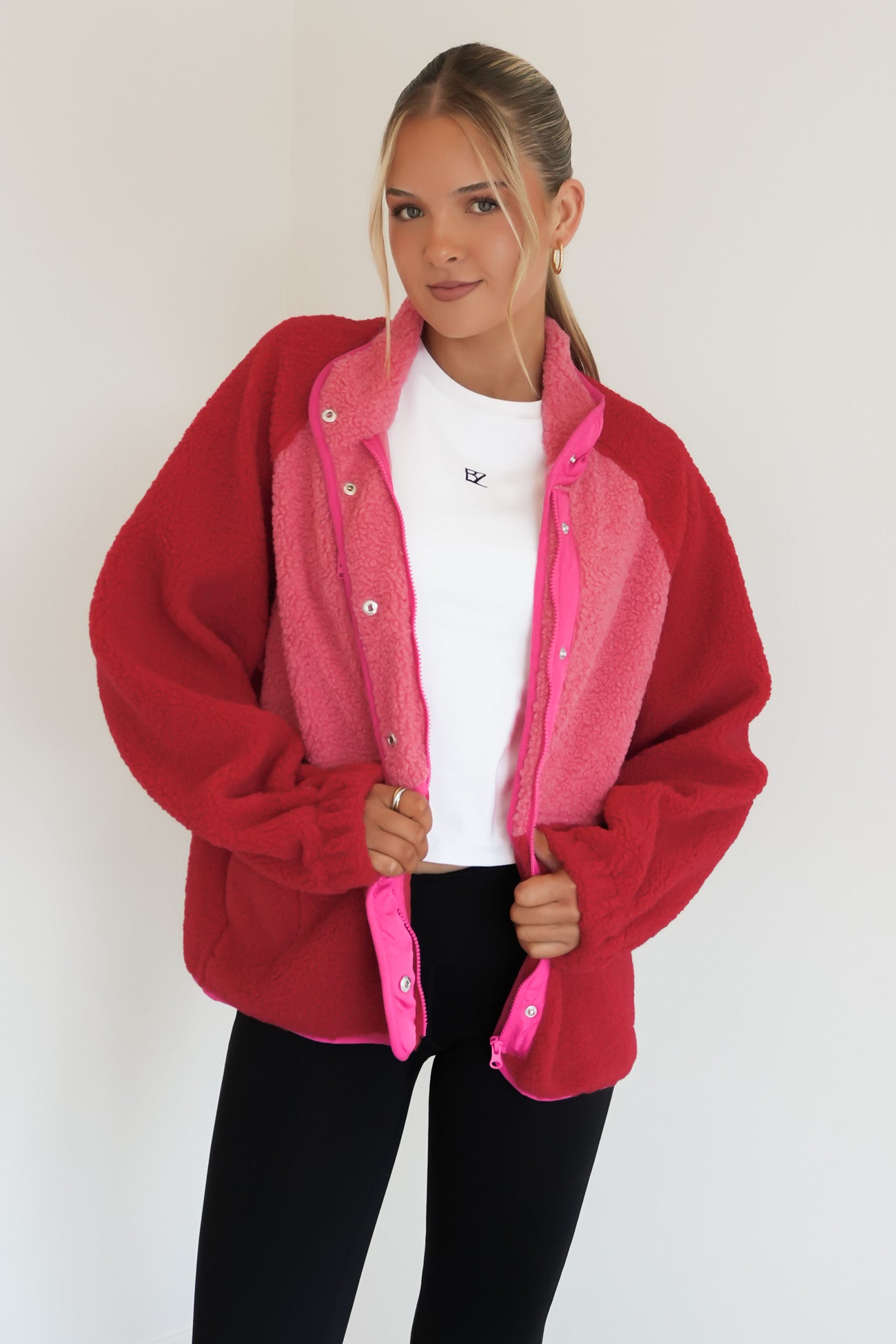 Franklin Fleecy Jacket Pink Red