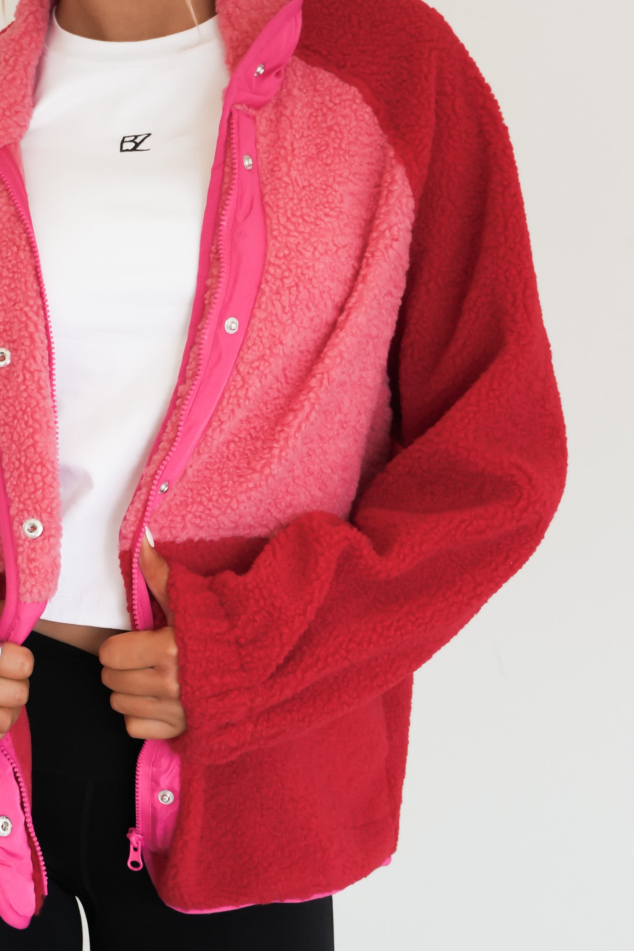 Franklin Fleecy Jacket Pink Red