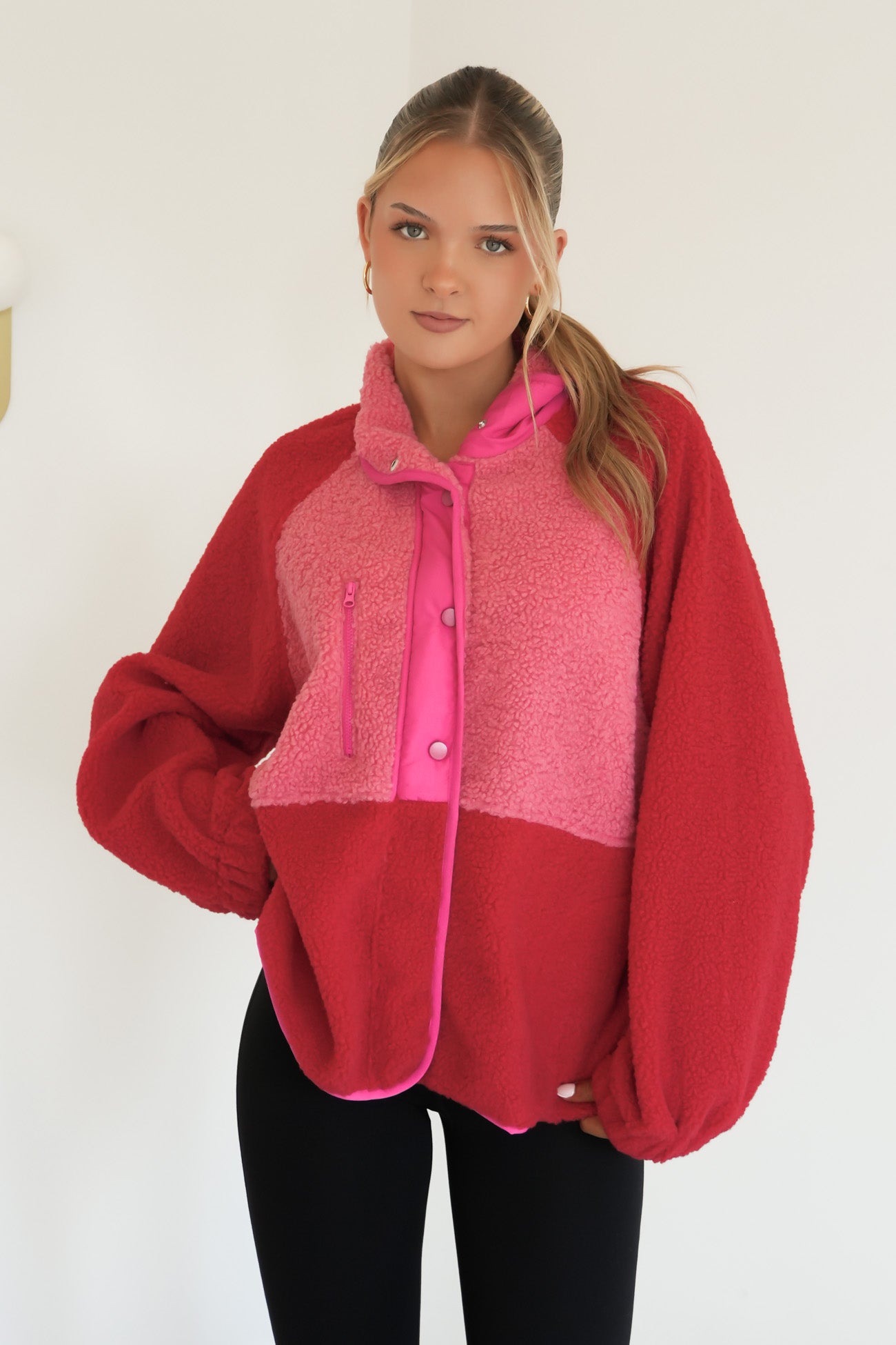 Franklin Fleecy Jacket Pink Red