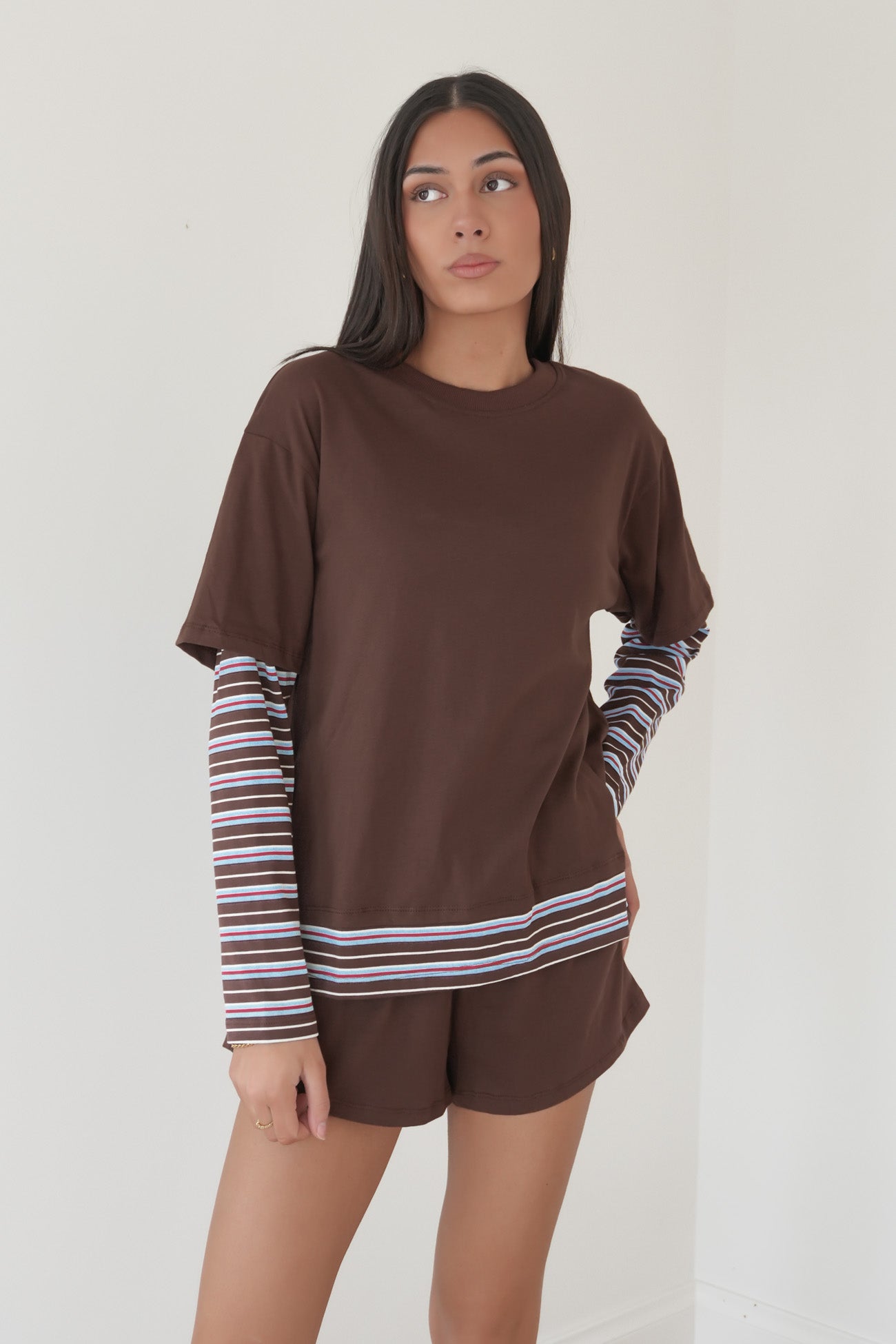 Gaby Set Chocolate Stripe
