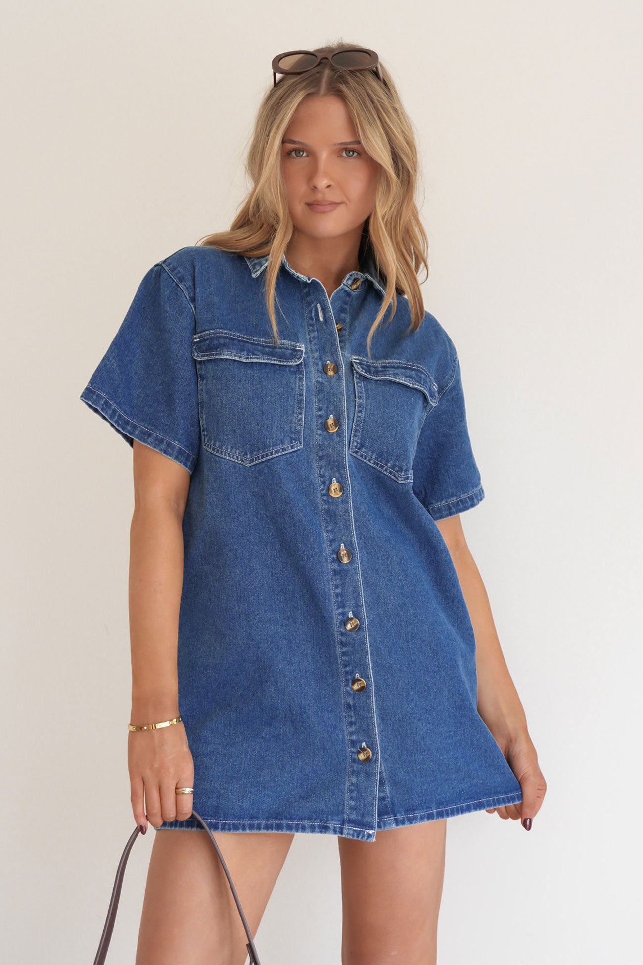 Georgie Denim Mini Dress Indigo
