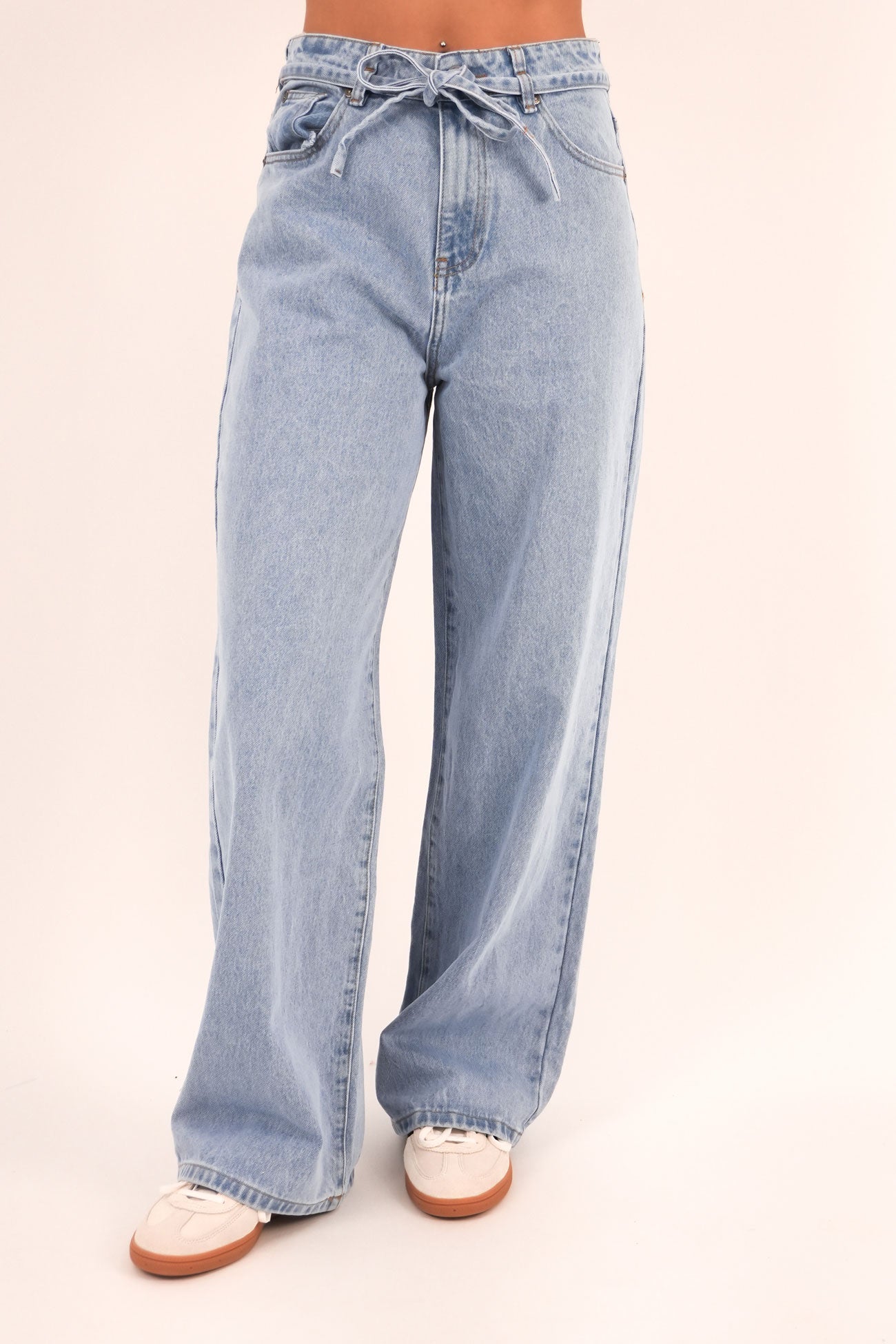 Gia High Rise Baggy Jean Light Blue