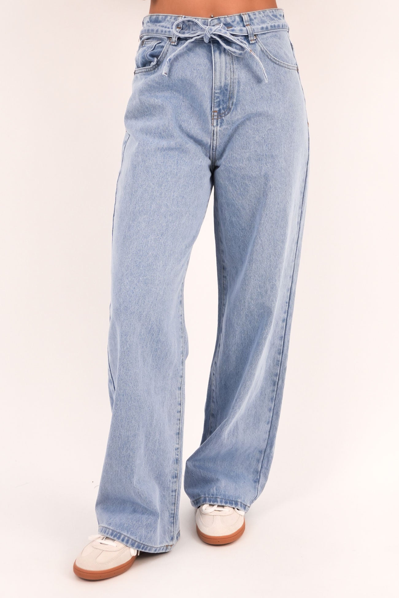 Gia High Rise Baggy Jean Light Blue