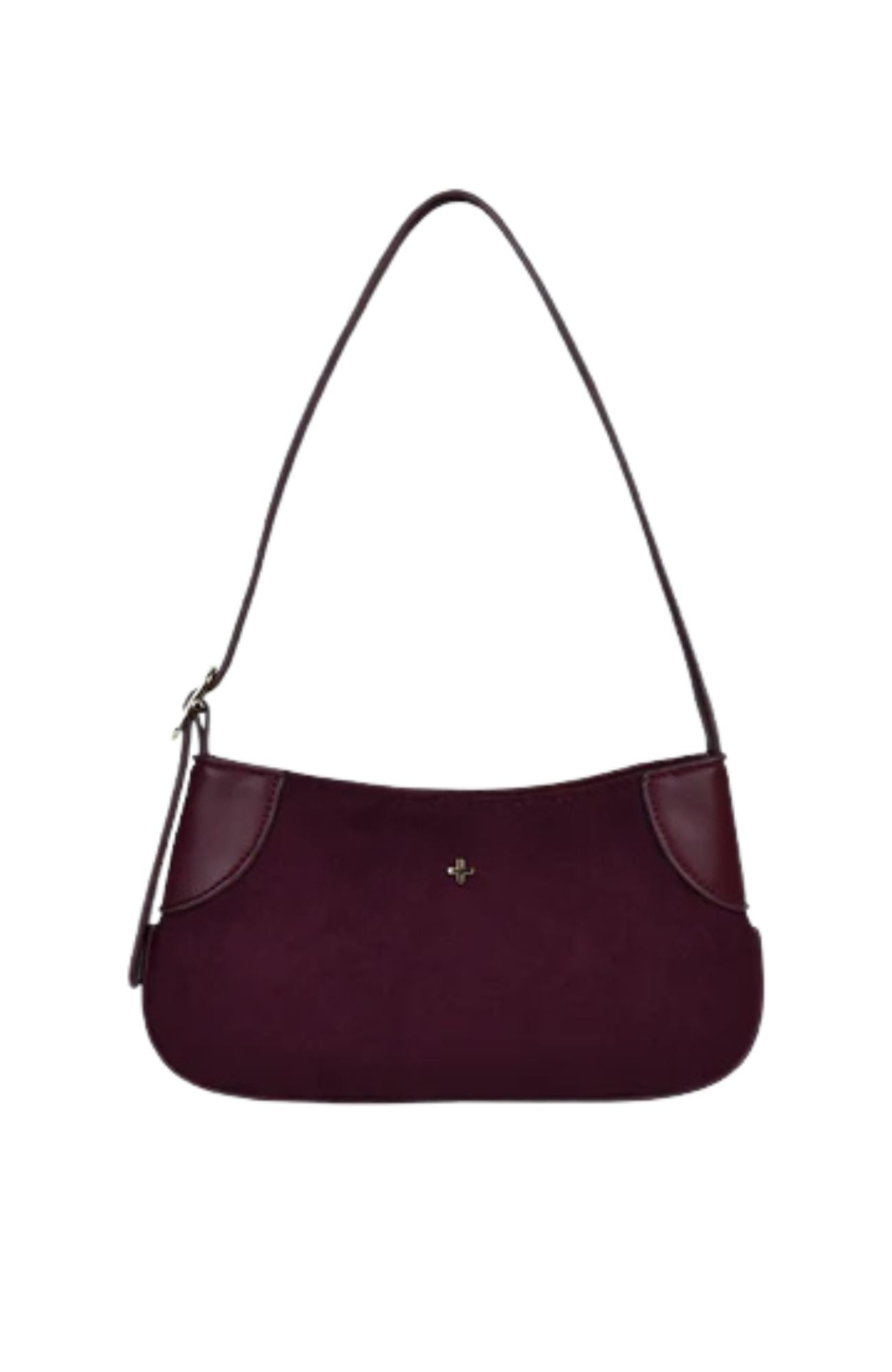 Glinda Bag Berry Faux Suede Gold