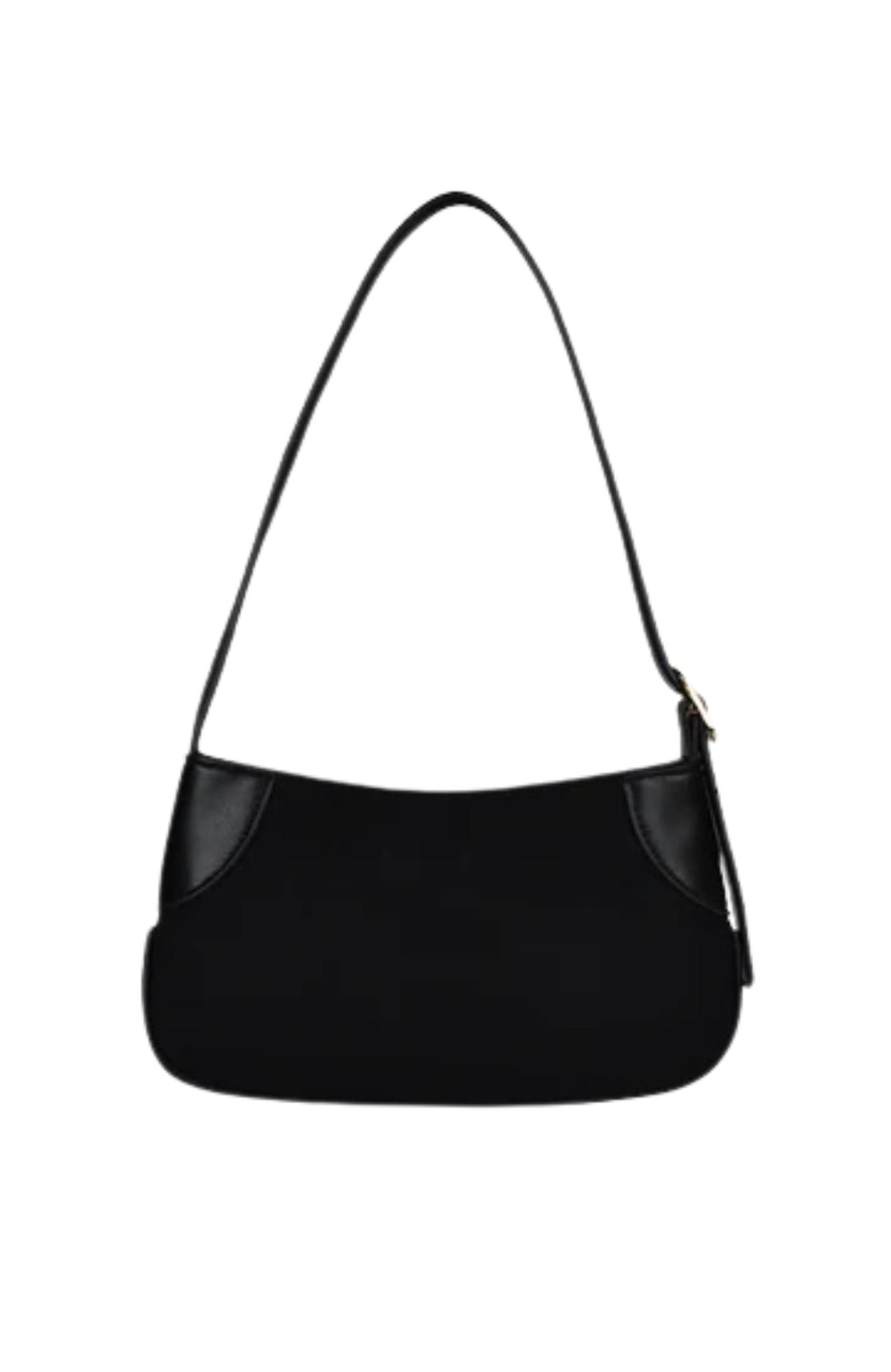 Glinda Bag Black Faux Suede Gold