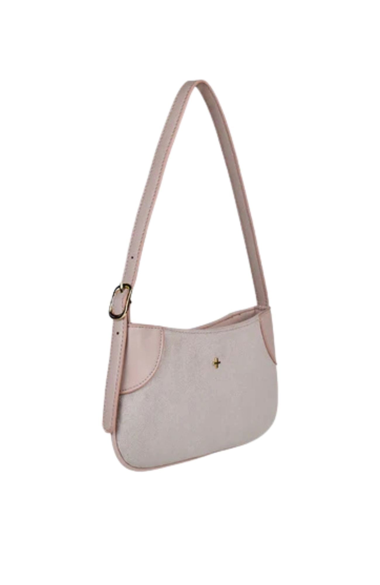 Glinda Bag Pink Faux Suede Gold