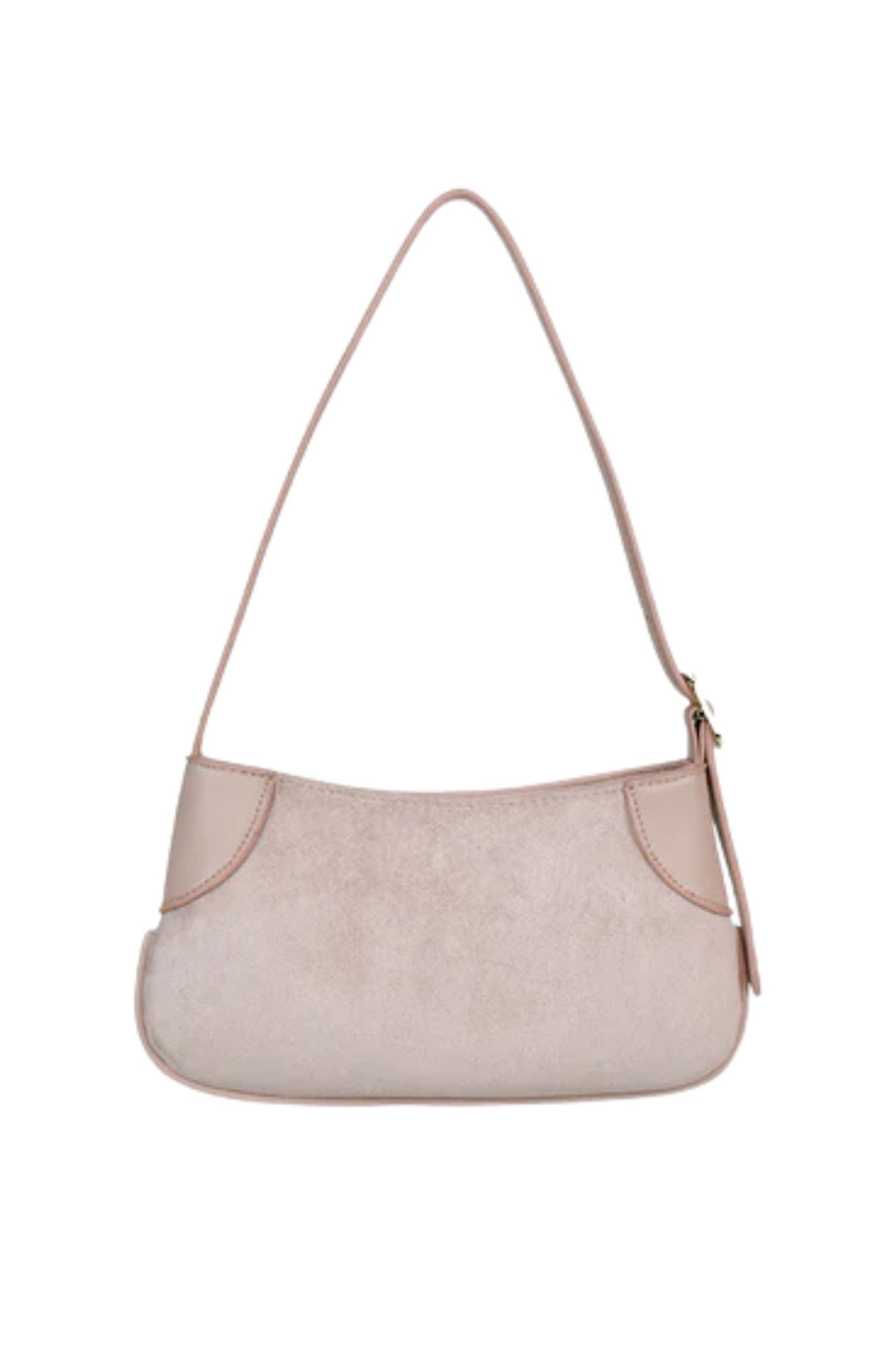 Glinda Bag Pink Faux Suede Gold