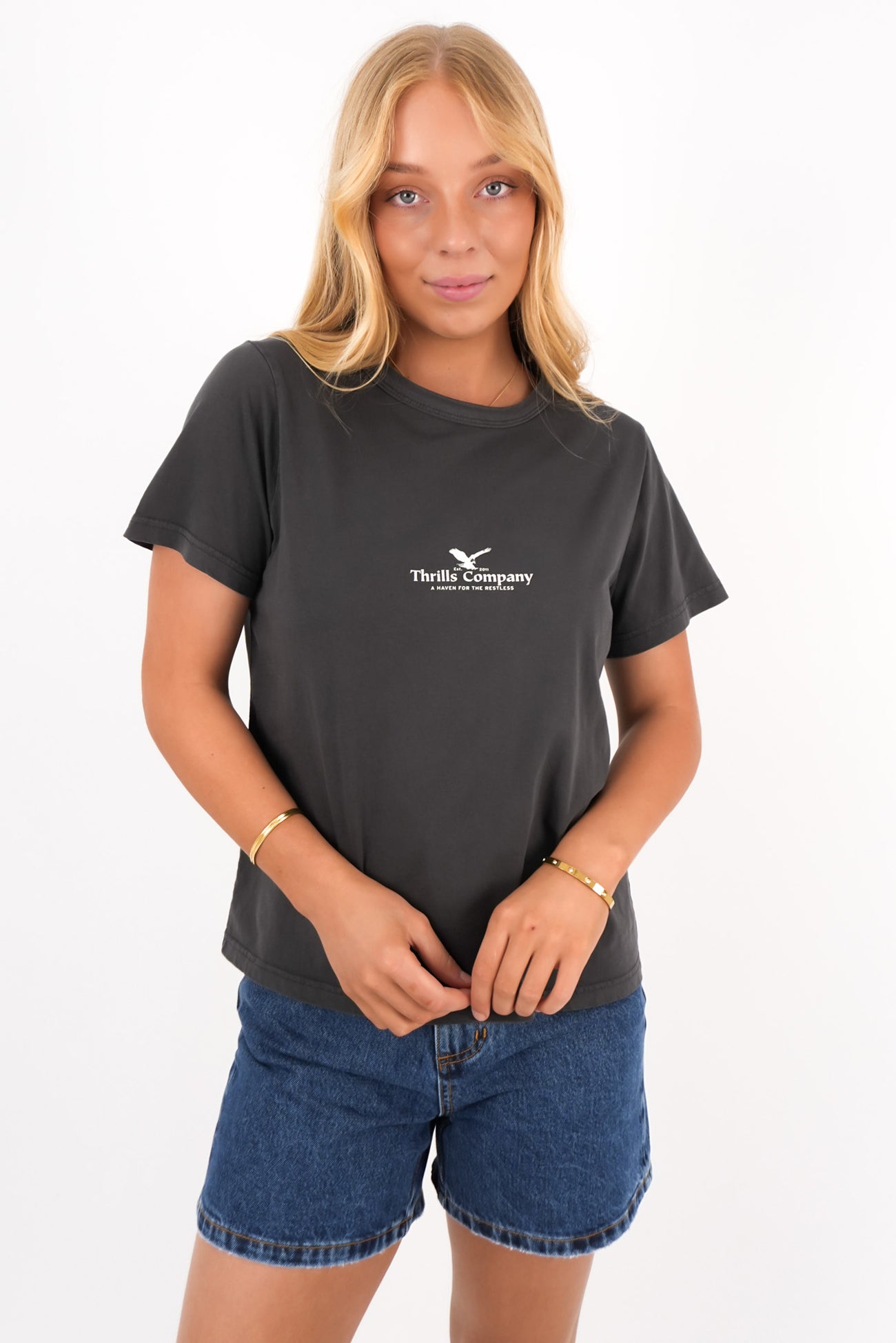Haven For The Reckless Relaxed Tee Dark Charcoal