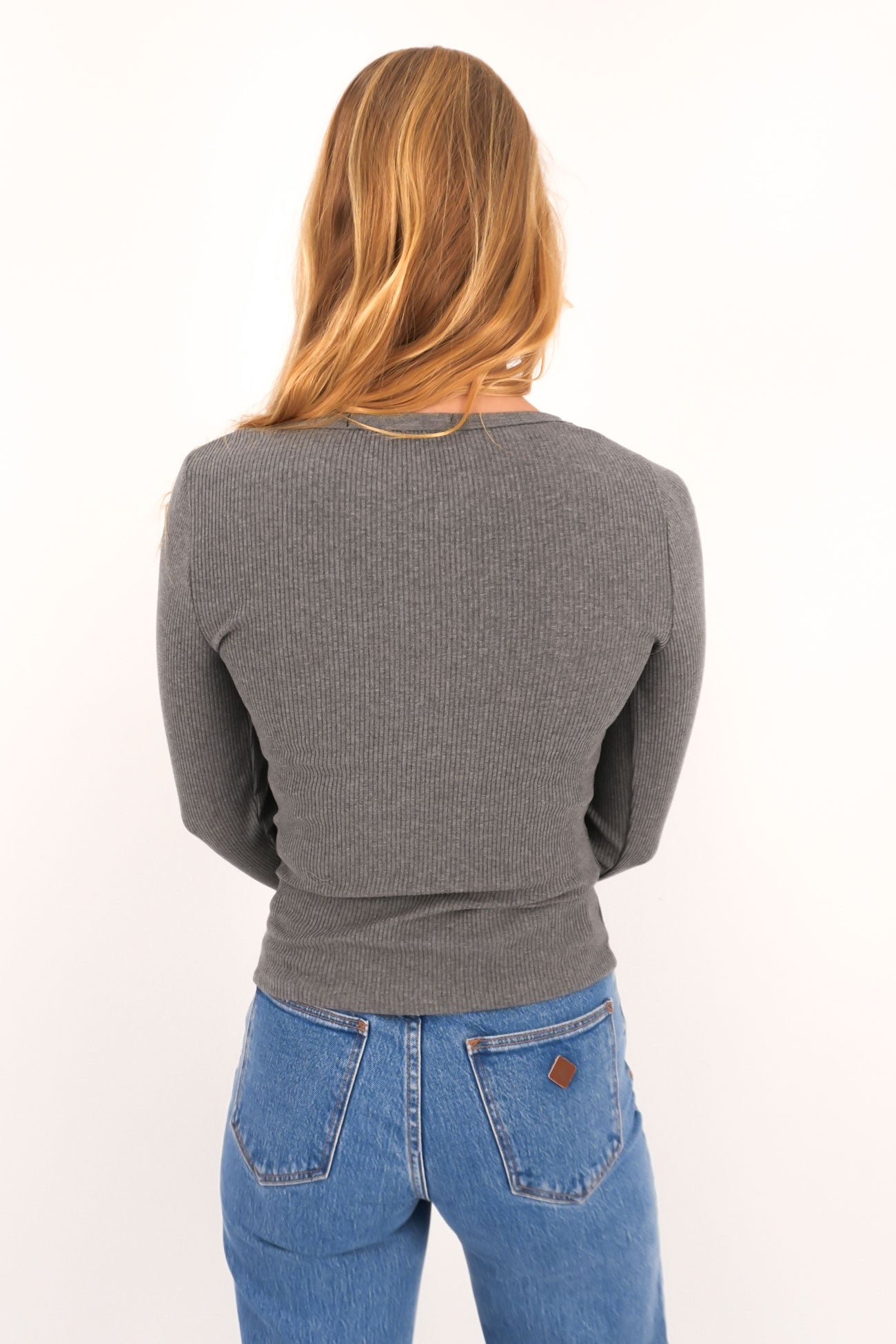 Hazel Long Sleeve Tee Charcoal Marle