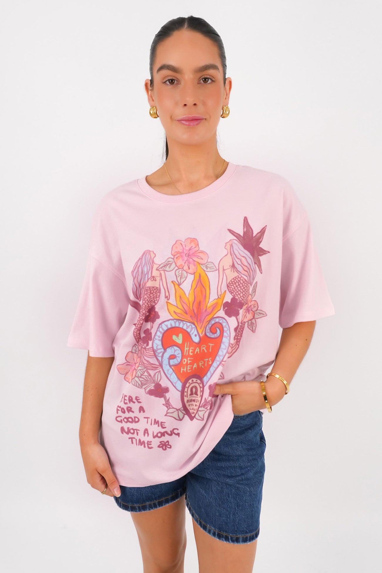 Heart Of Hearts Tee Pale Pink