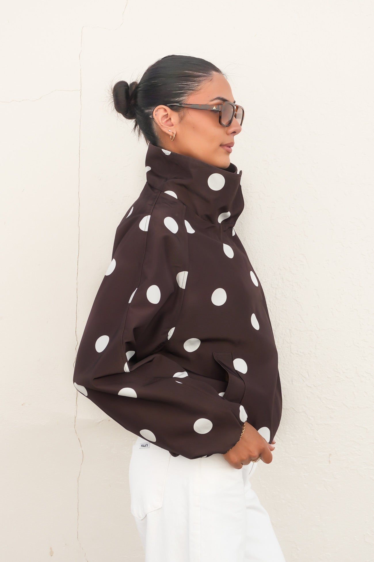 Heidi Jacket Brown Polka Dot