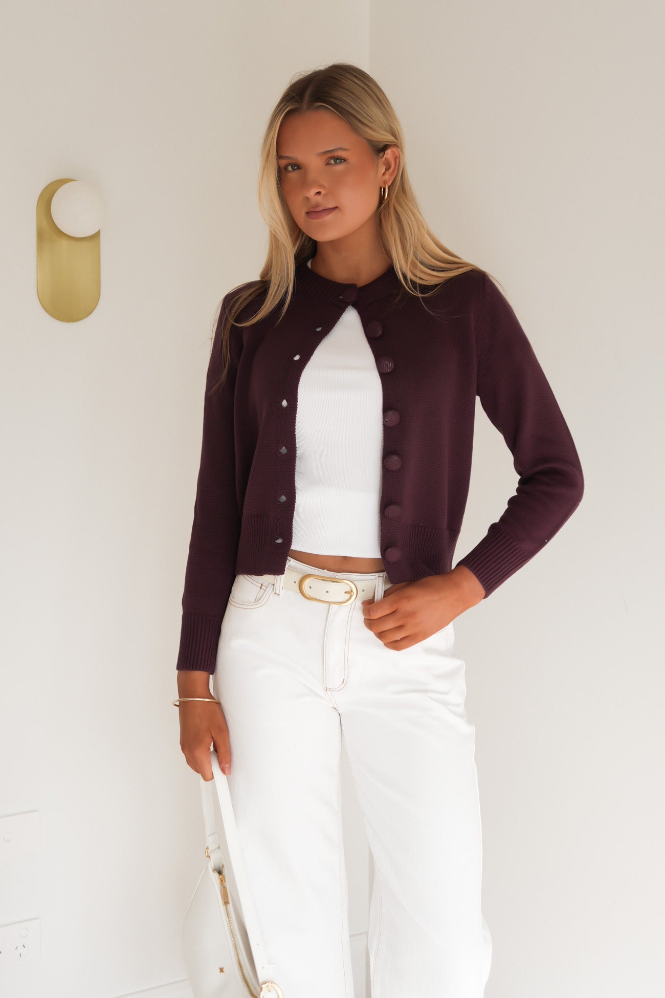 Holden Cardigan Plum