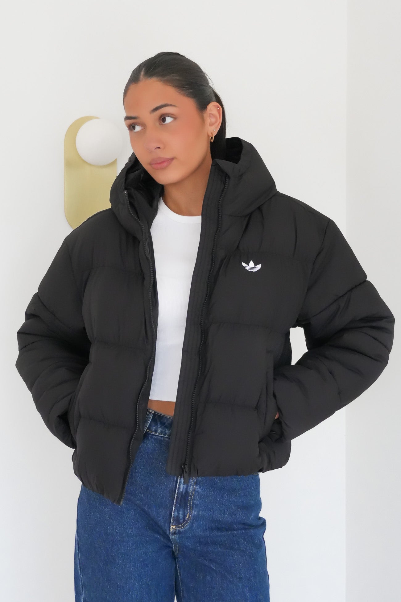 Hooded Padded Jacket Black