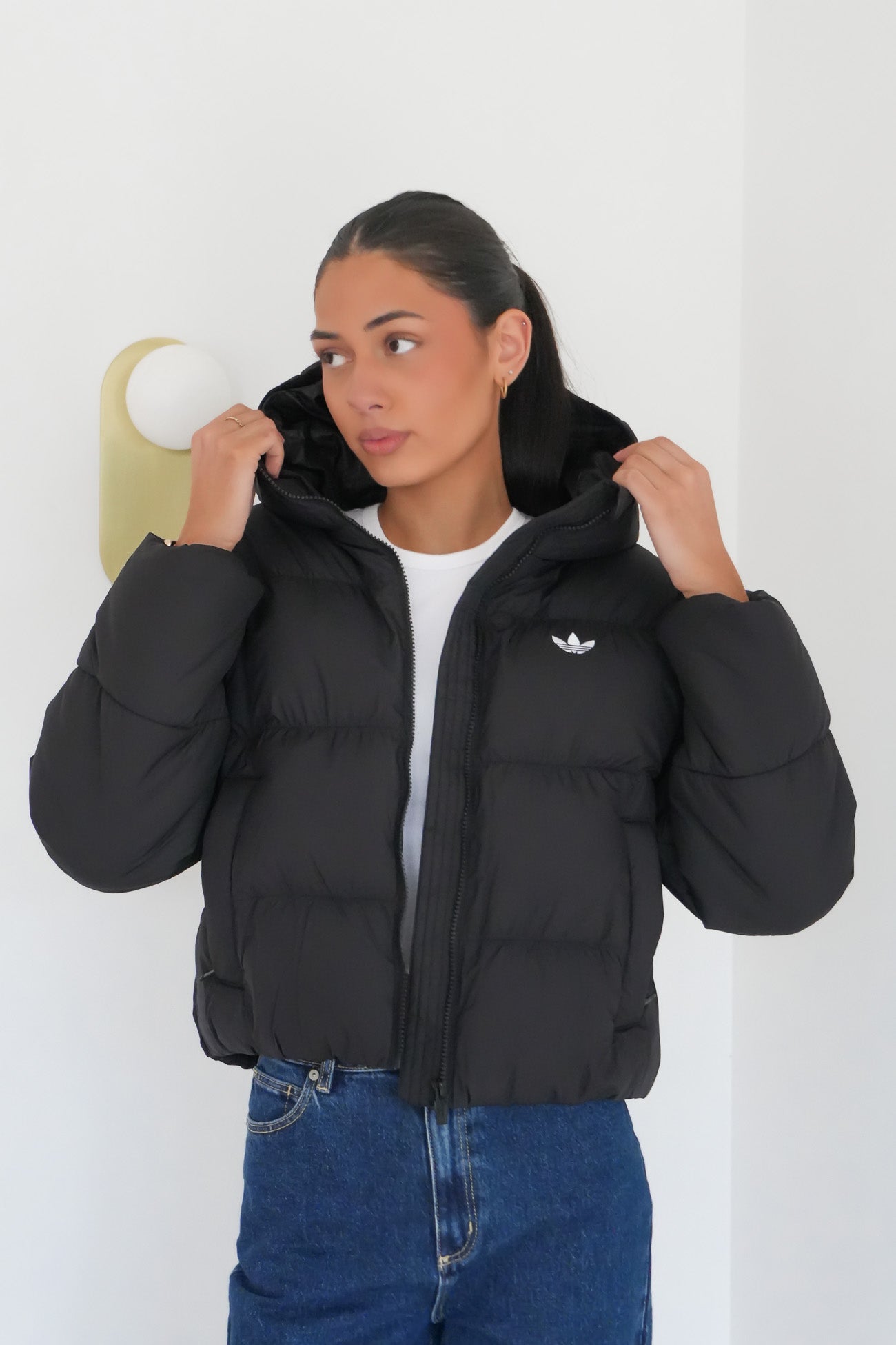 Hooded Padded Jacket Black