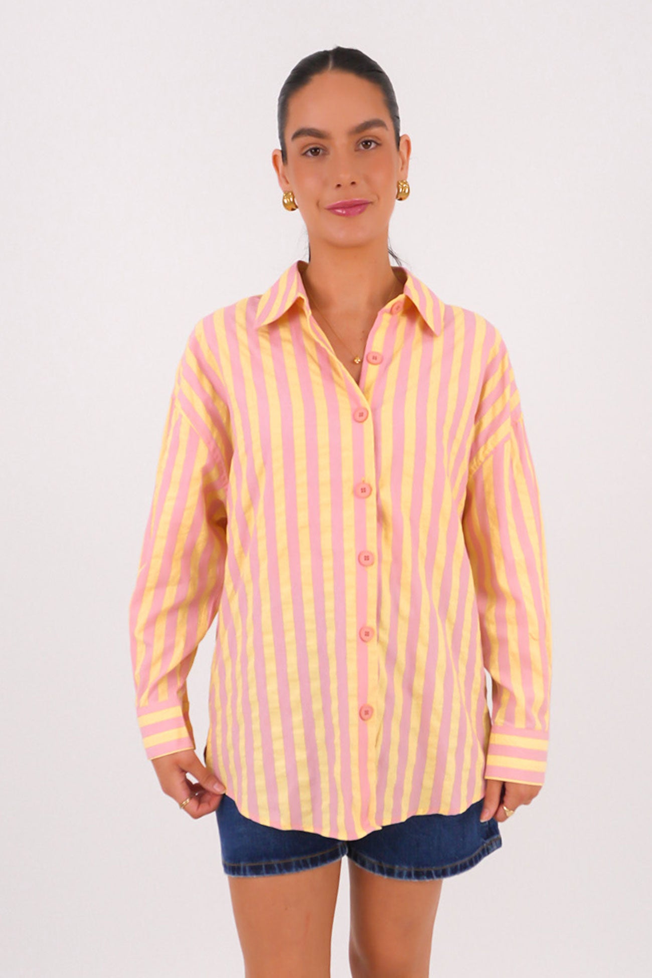 Hutton Shirt Pink Yellow