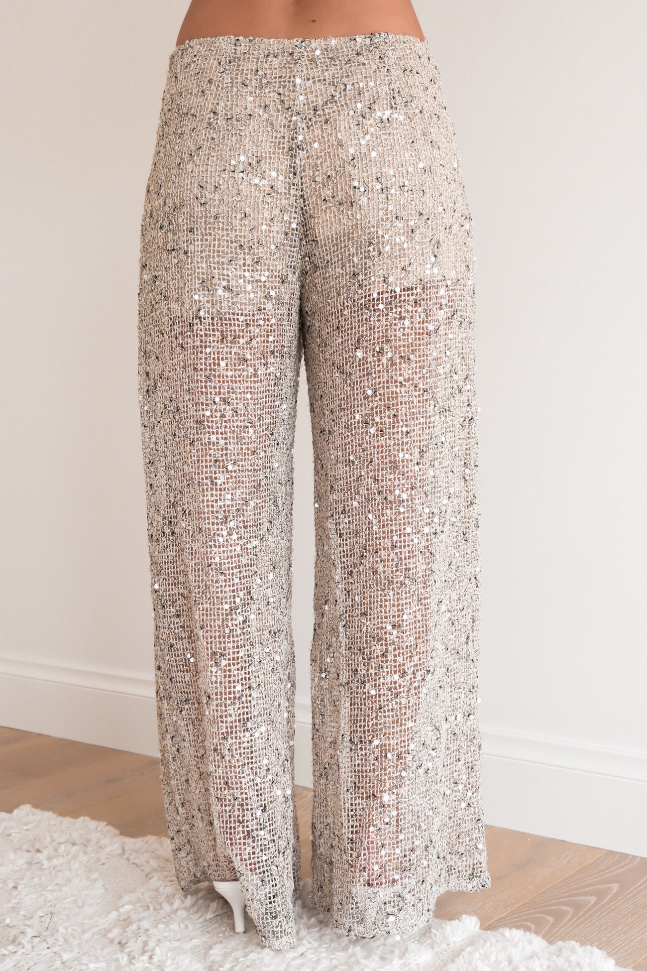 Jacinda Sequin Pant Beige