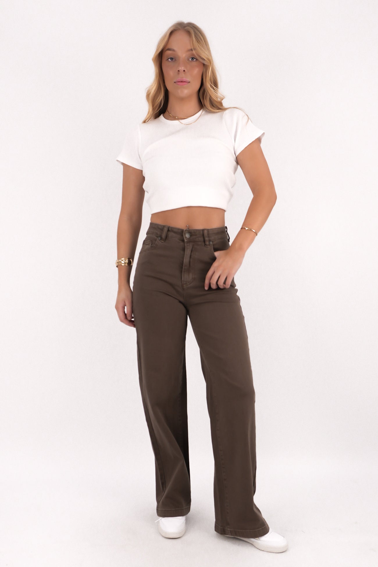 Jacqui Wide Leg Jean Cocoa