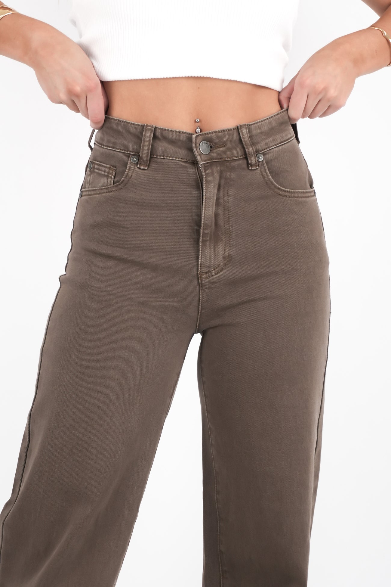 Jacqui Wide Leg Jean Cocoa