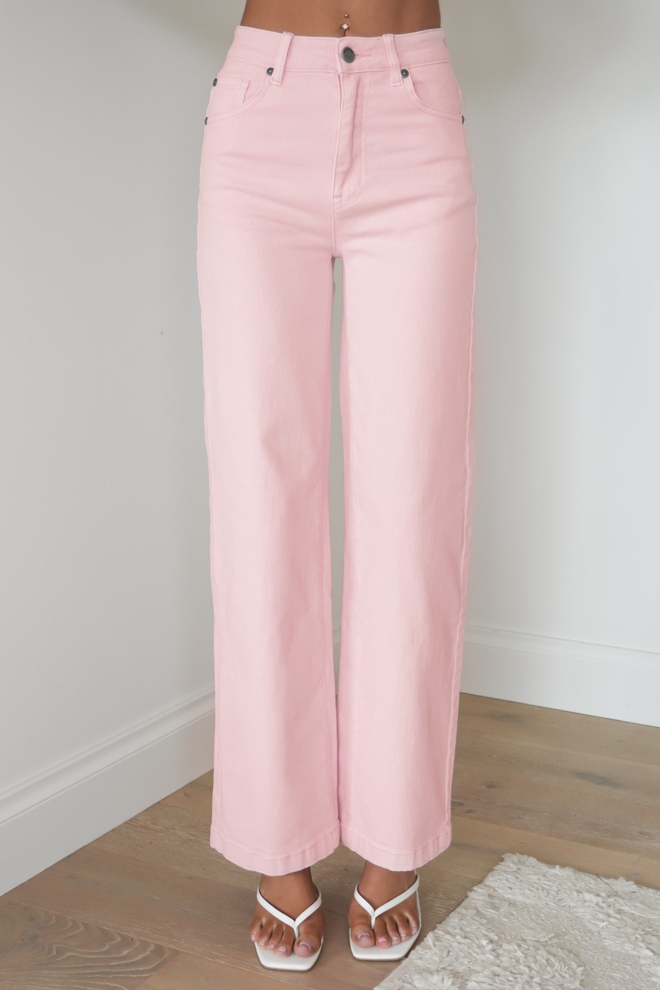 Jacqui Wide Leg Jean Pink