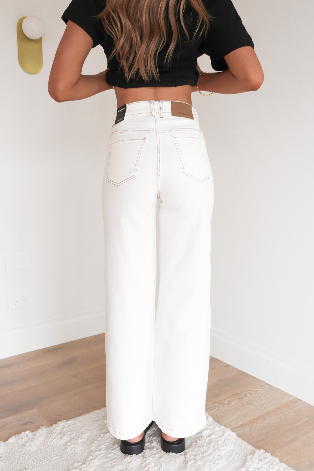 Jacqui Wide Leg Jean Vintage White