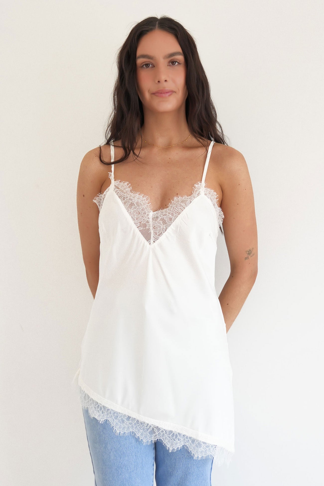 Jenna Lace Cami Cream