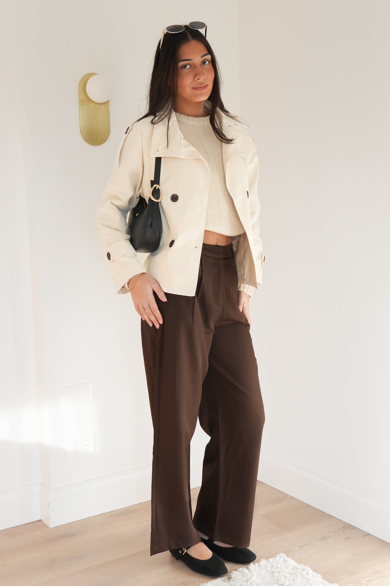 Jessica Crop Trench Beige