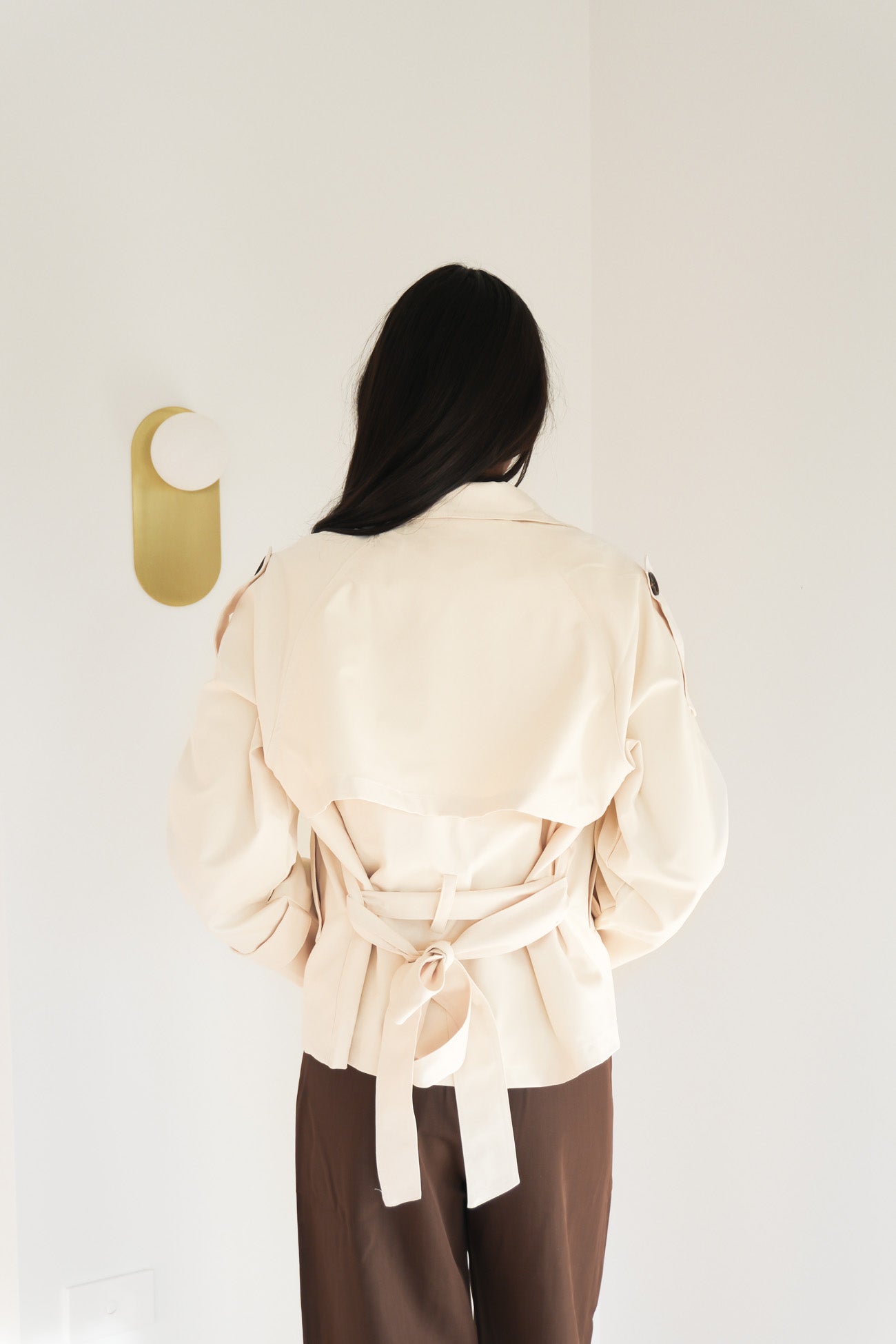 Jessica Crop Trench Beige
