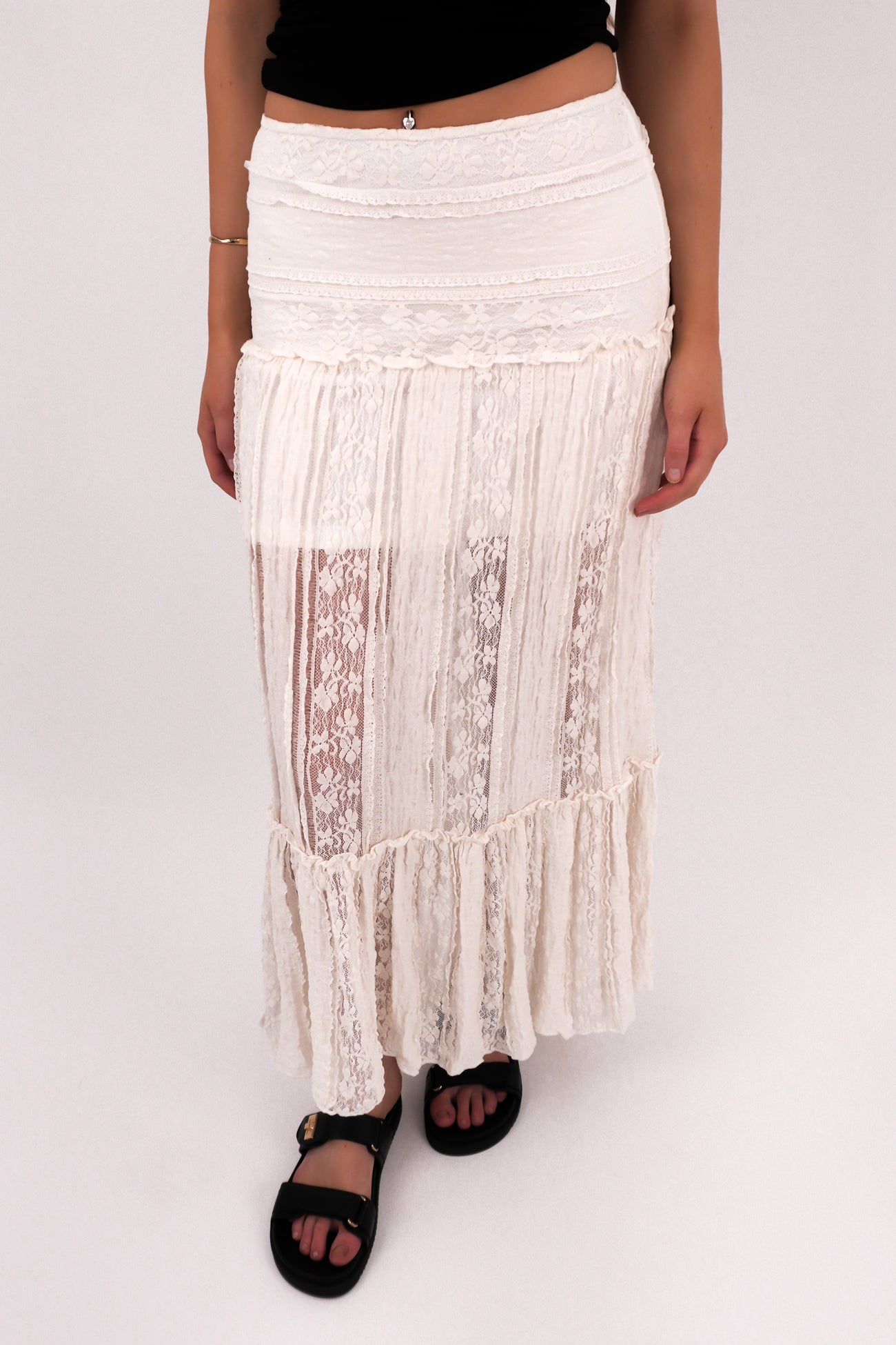 Jessie Maxi Skirt Vintage White