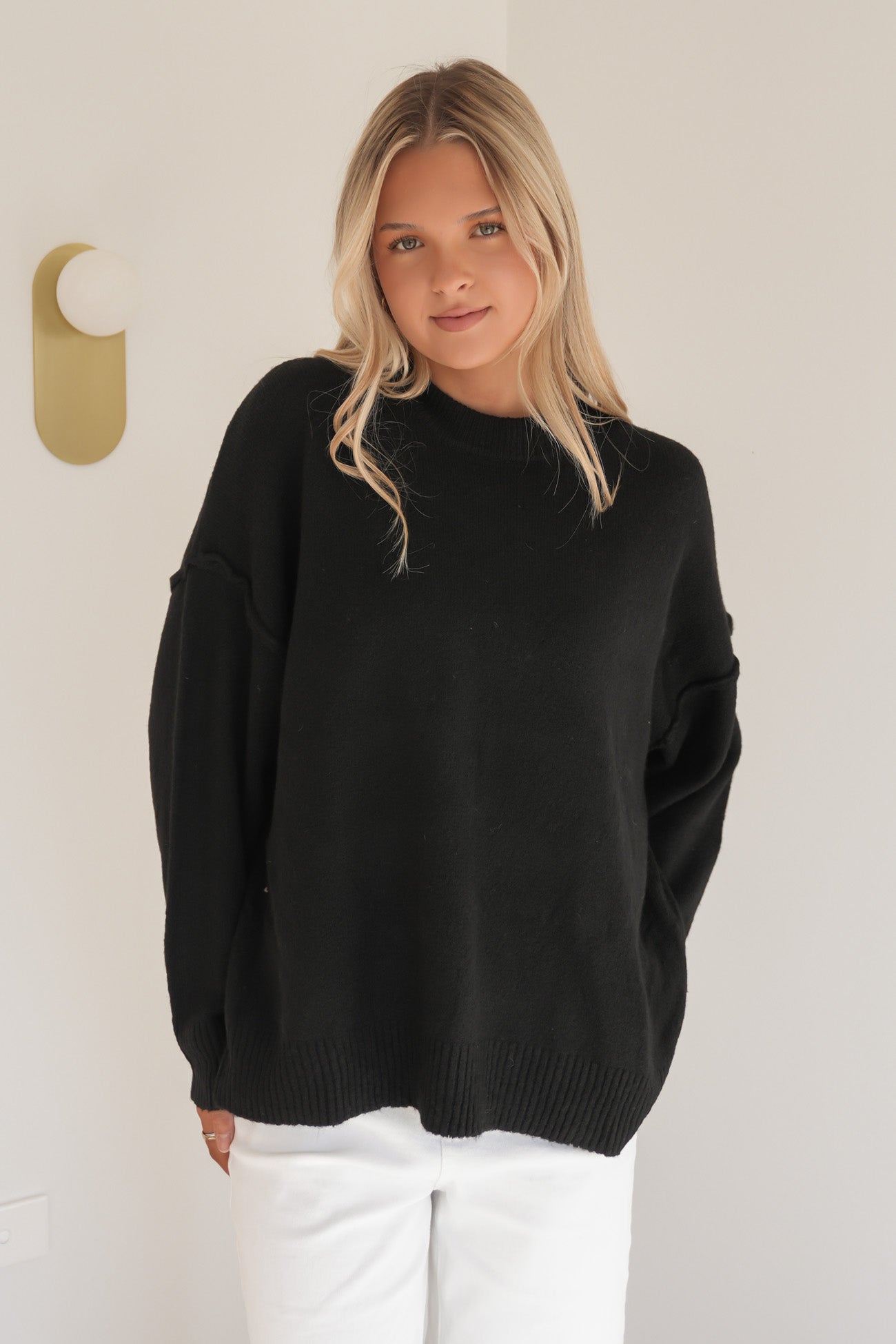 Jethro Knit Jumper Black