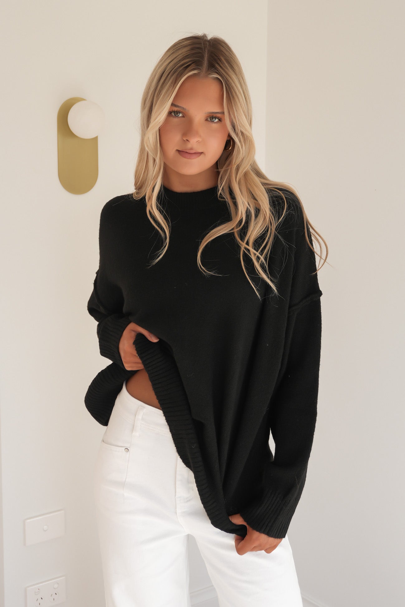 Jethro Knit Jumper Black