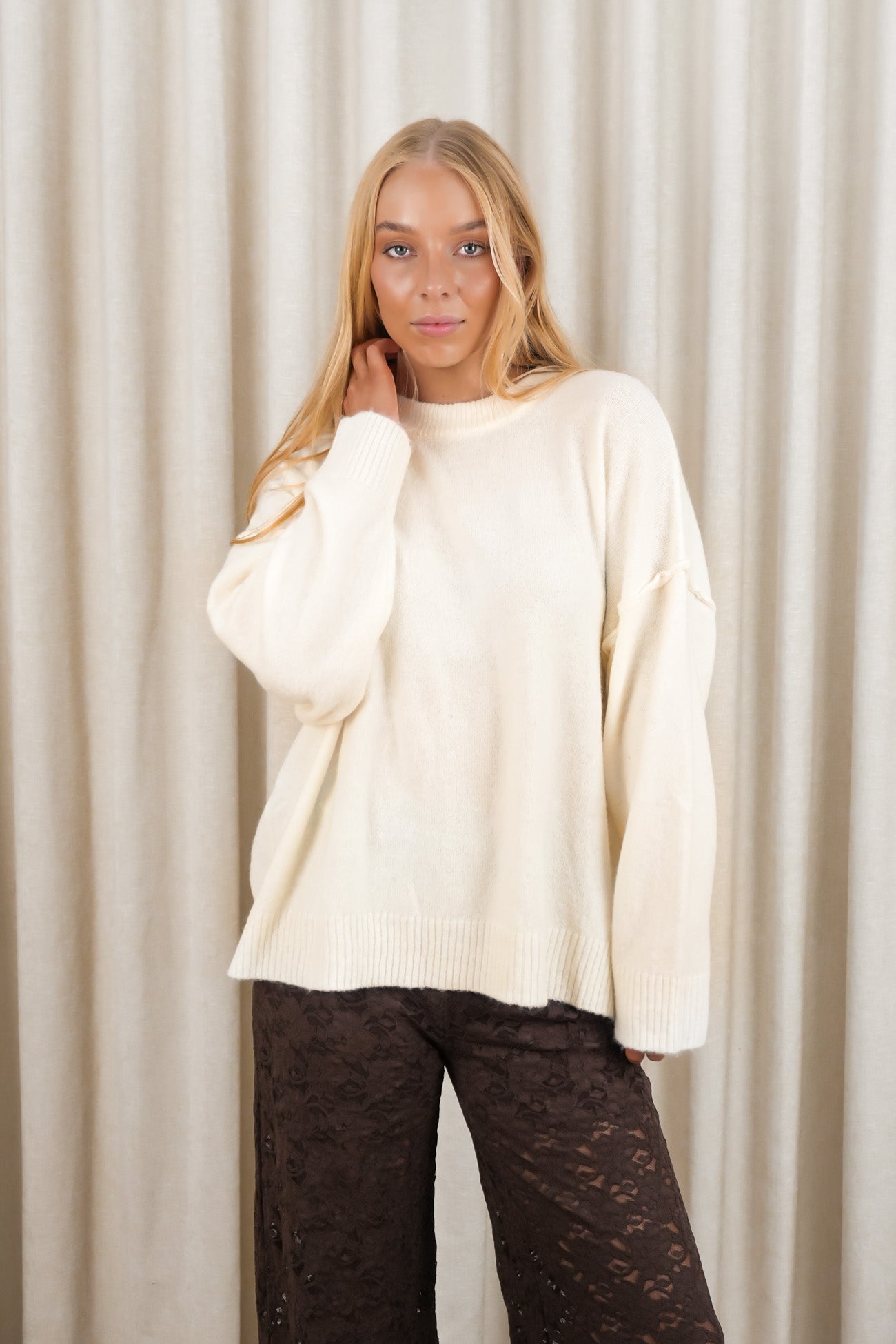 Jethro Knit Jumper Cream