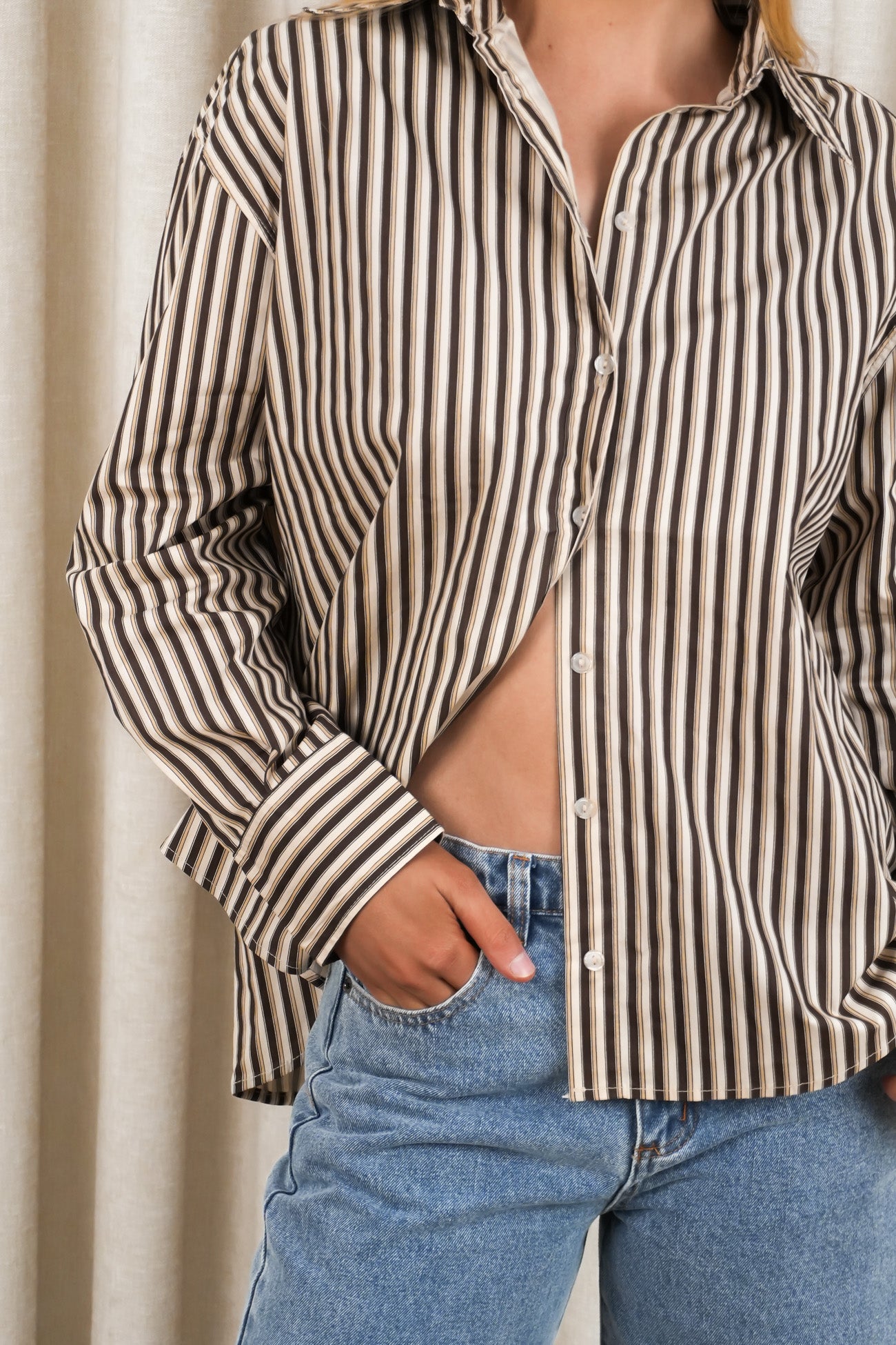 Jordan Stripe Shirt Beige