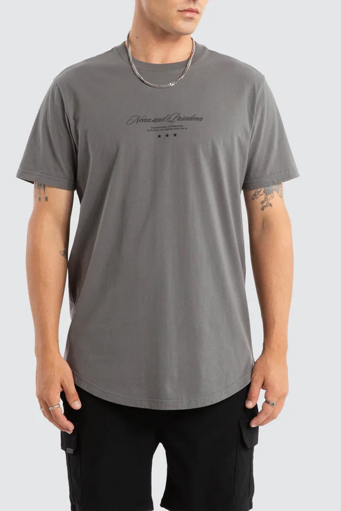 Juncture Dual Curved Tee Charcoal