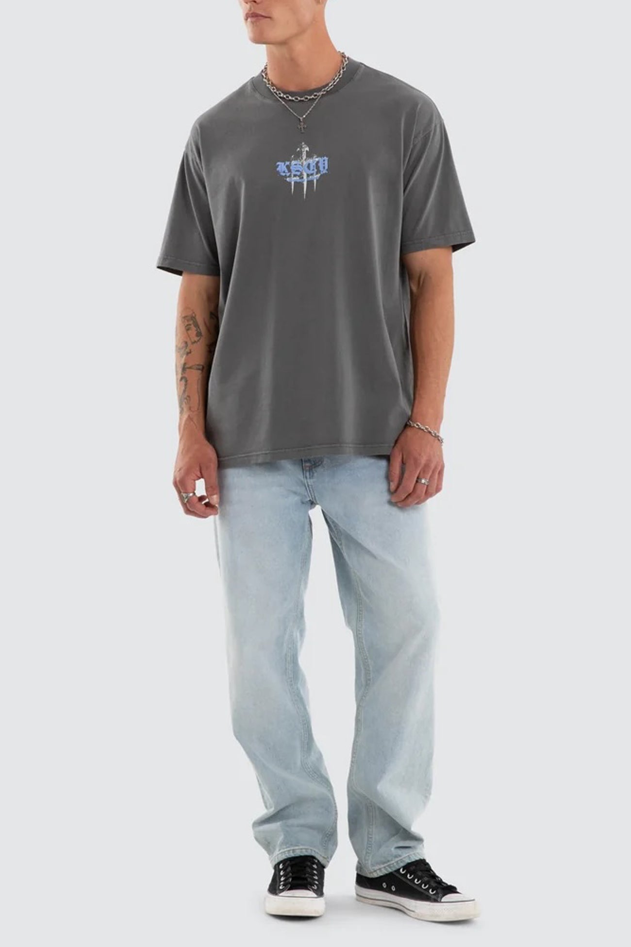 Obscurity Box Fit Tee Pigment Charcoal