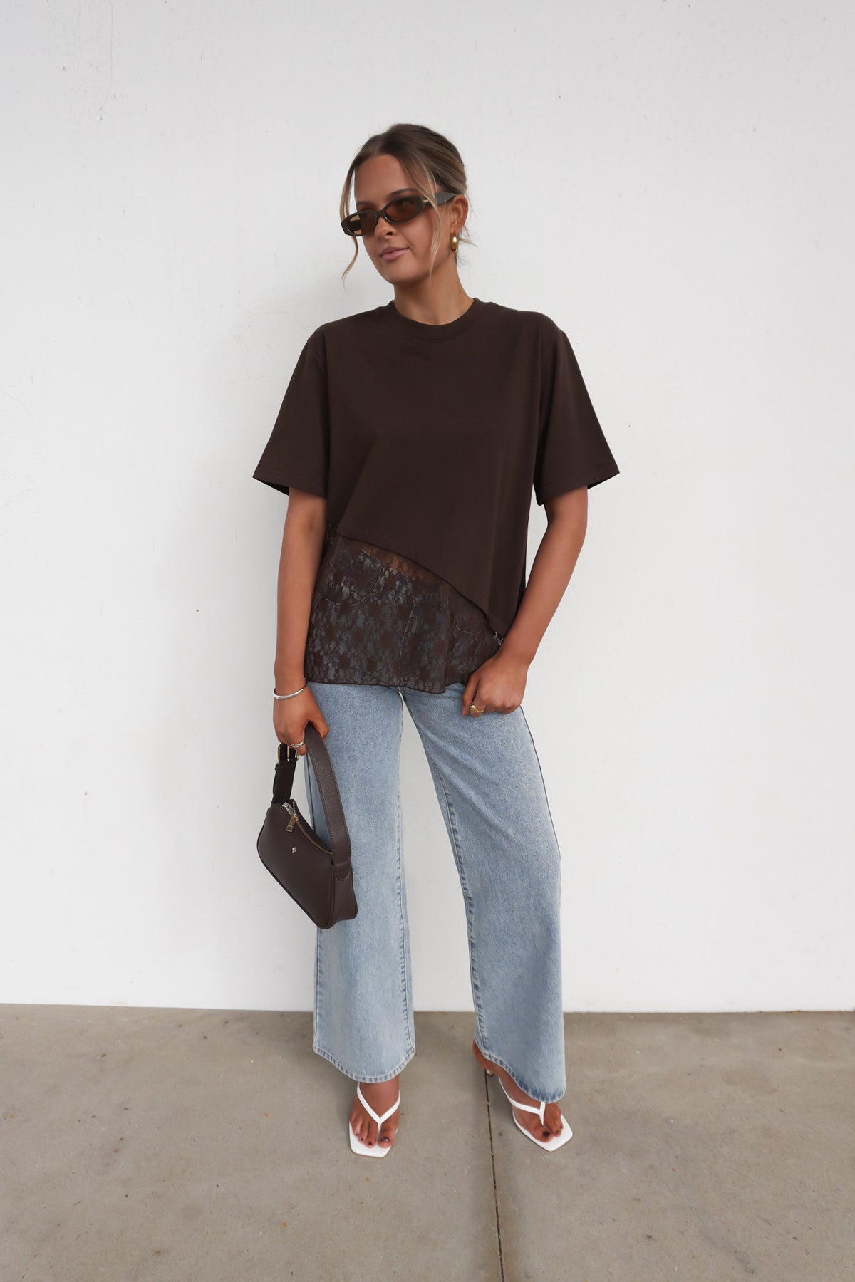 Kamilo Lace Tee Chocolate