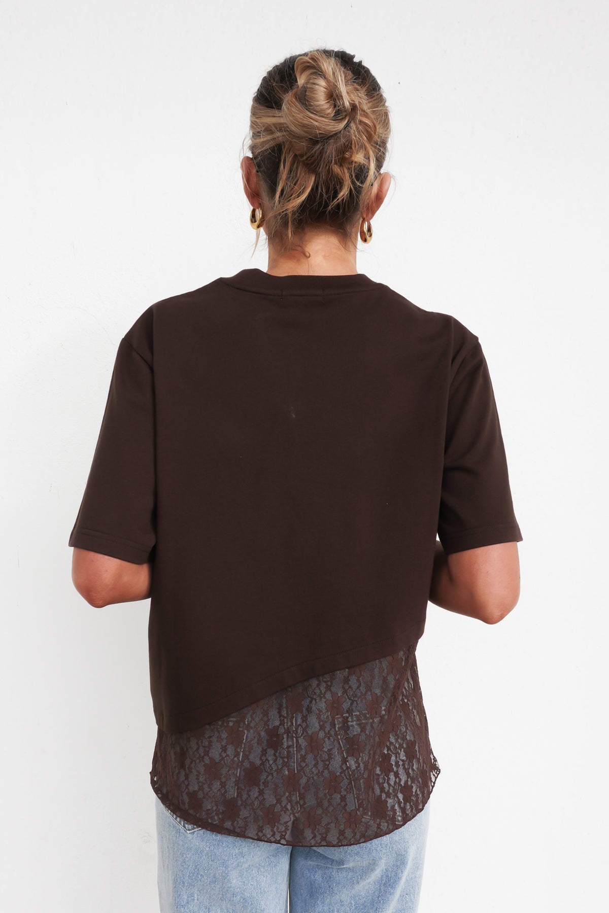 Kamilo Lace Tee Chocolate