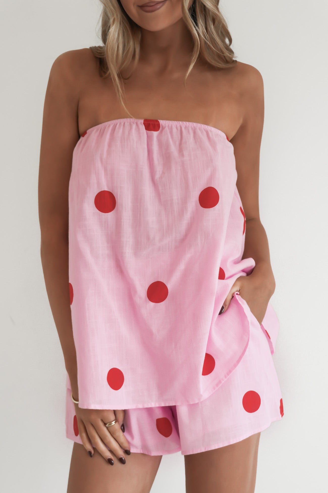 Karlie Set Pink Polka Dot