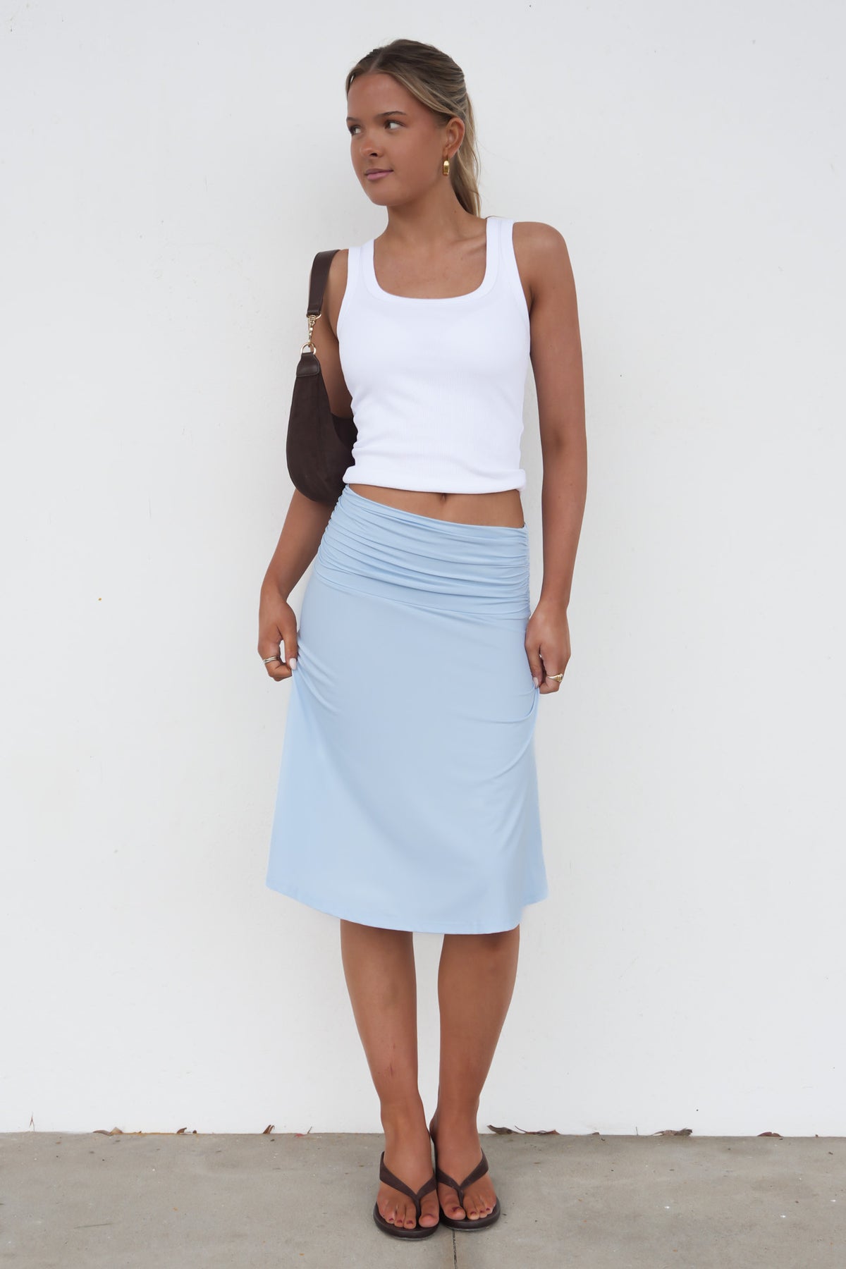 Kaylene Midi Skirt Blue