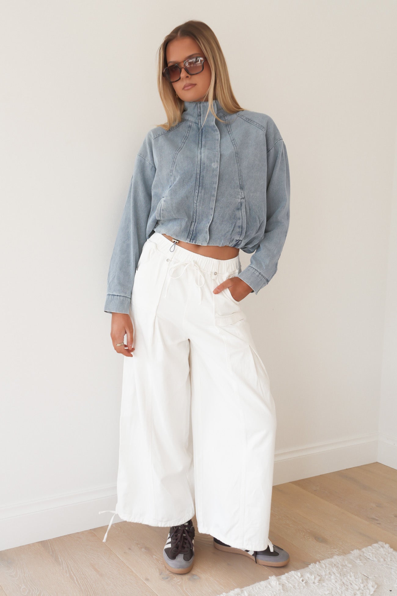 Kealey Denim Bomber Light Wash