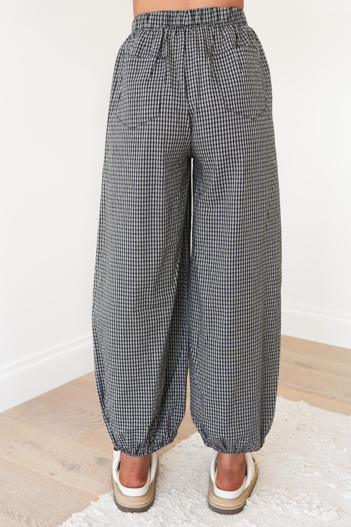 Kenna Check Pant Black