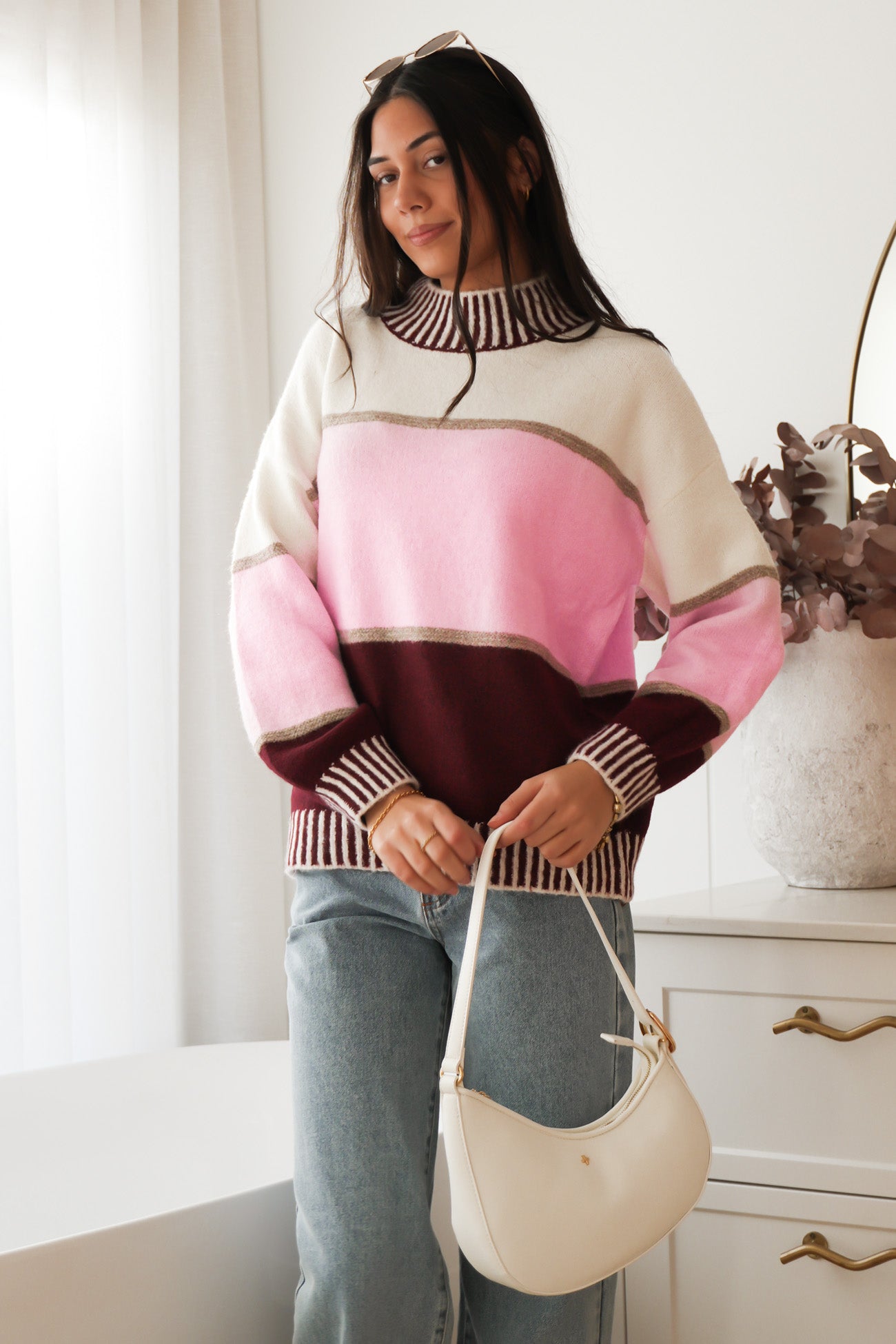 Kenzi Knit Jumper Pink Wine